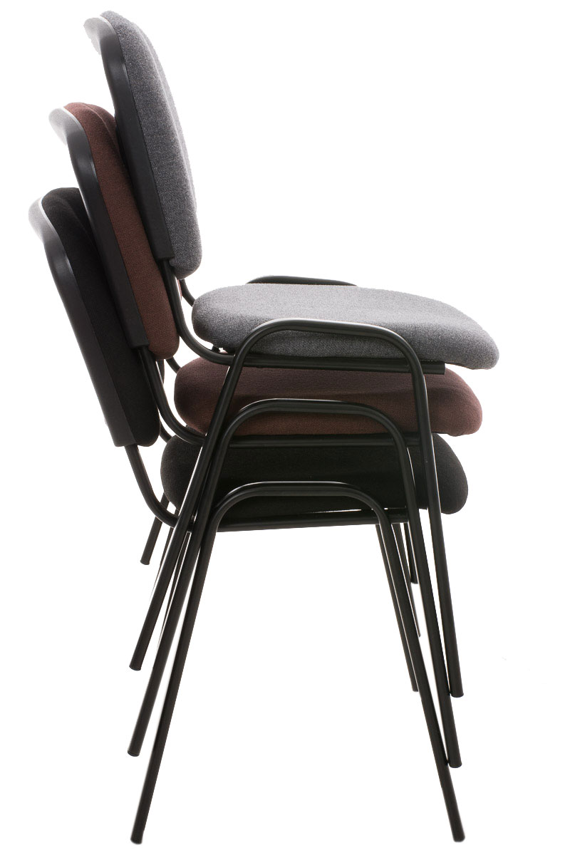Lot de 4 chaises visiteur Ken en tissu