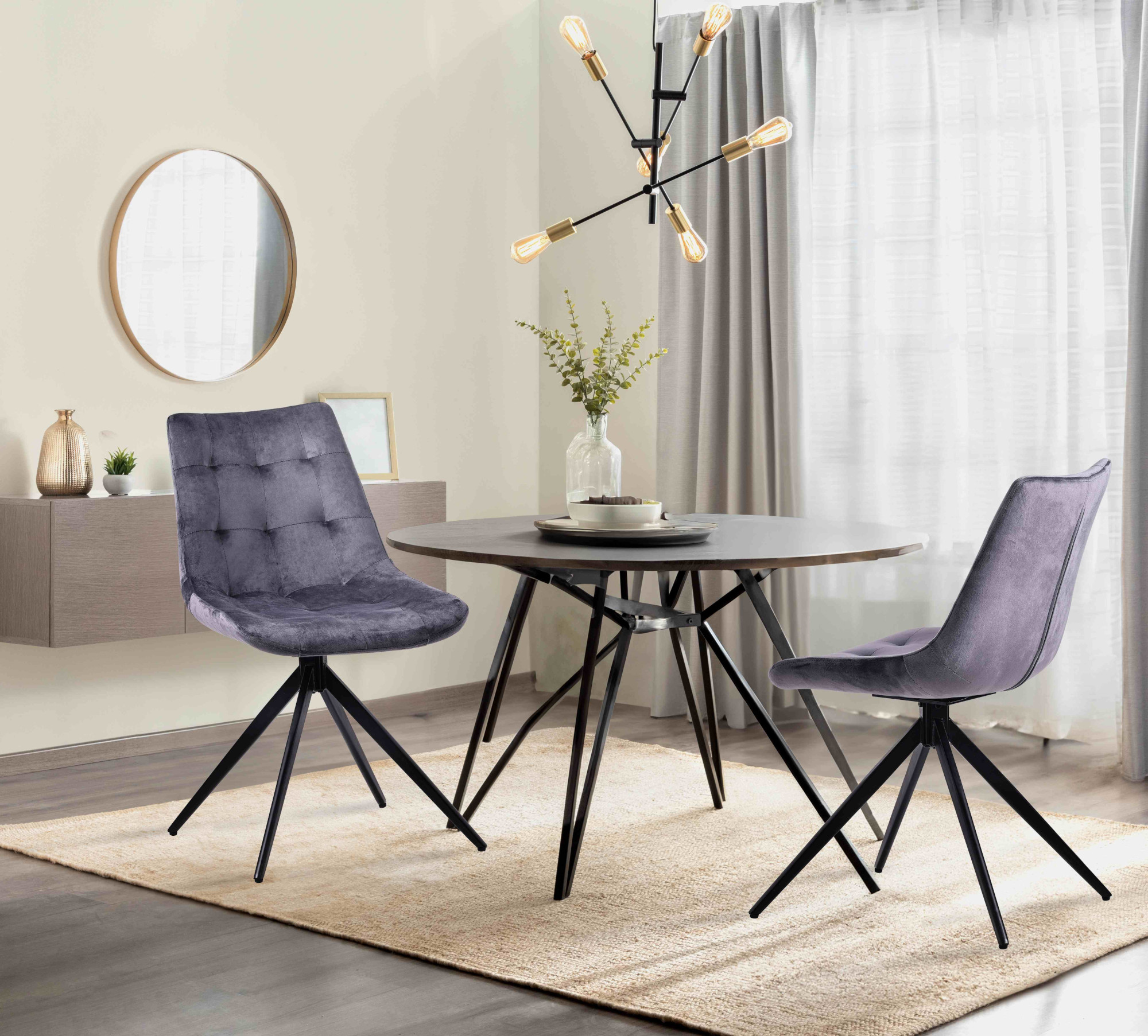 Lot de 2 chaises de salle à manger Merna