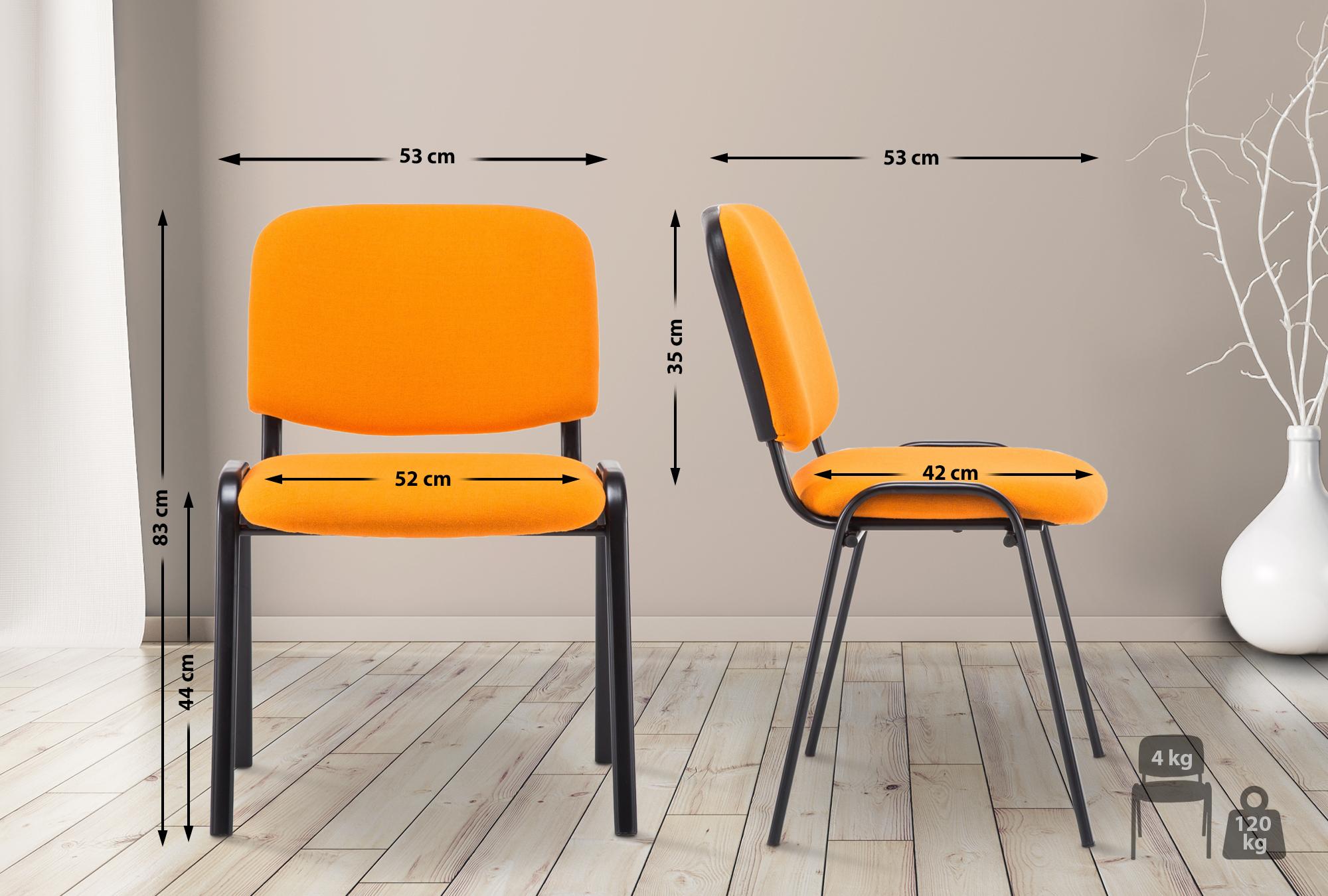 Chaise design empilable Ken V2 tissu