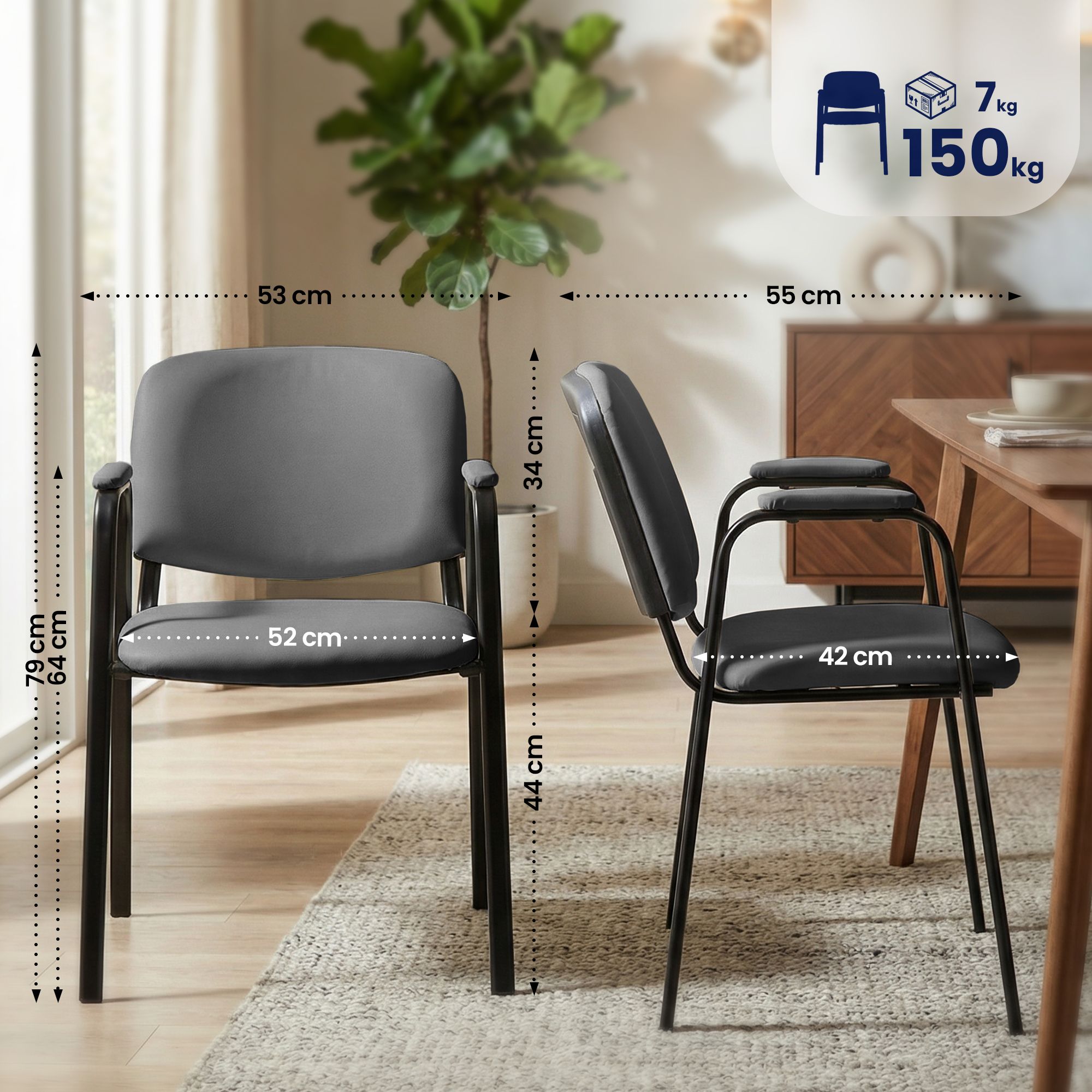 Chaise Empilable Ken Pro en Similicuir