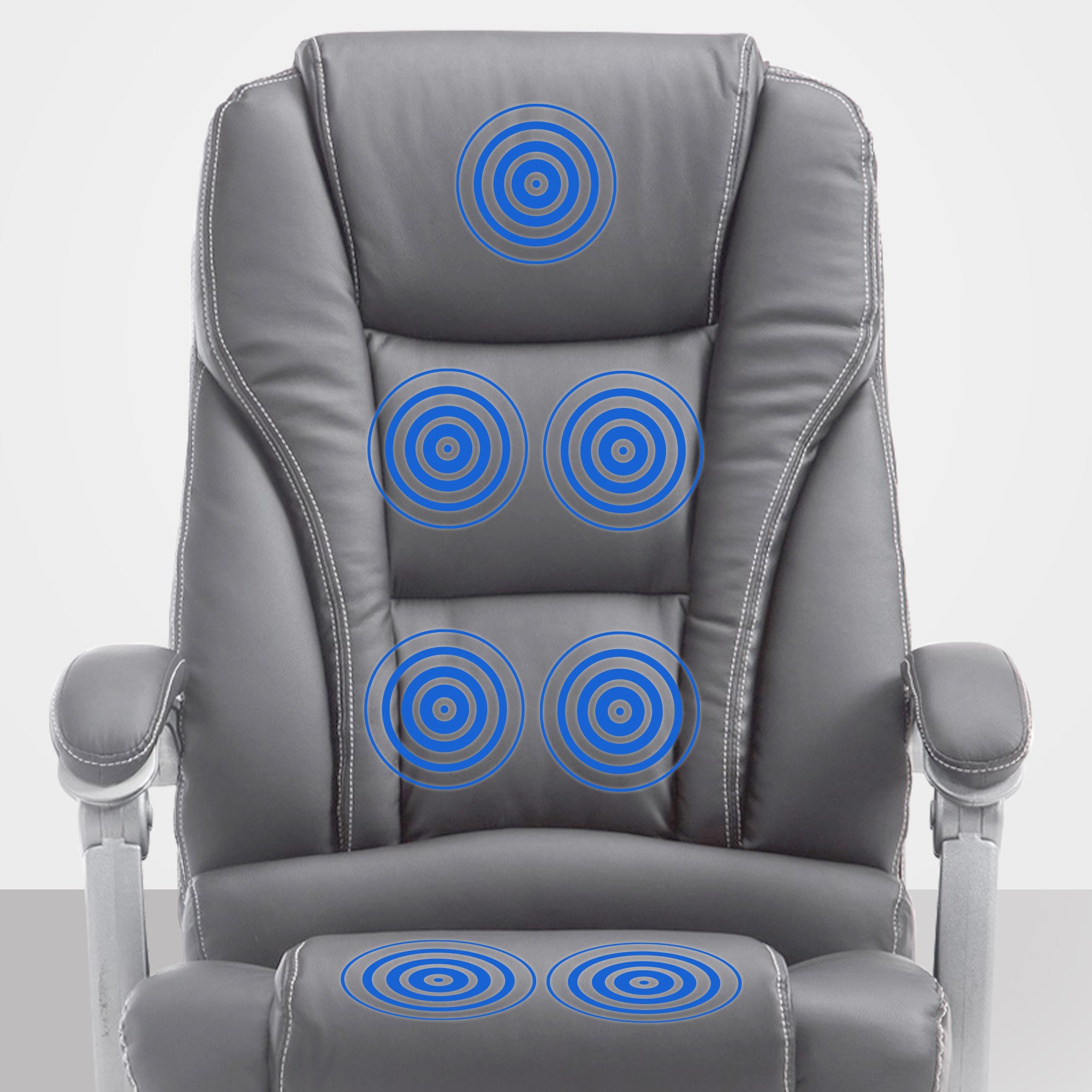 Chaise de bureau Pacific avec fonction massage simili cuir