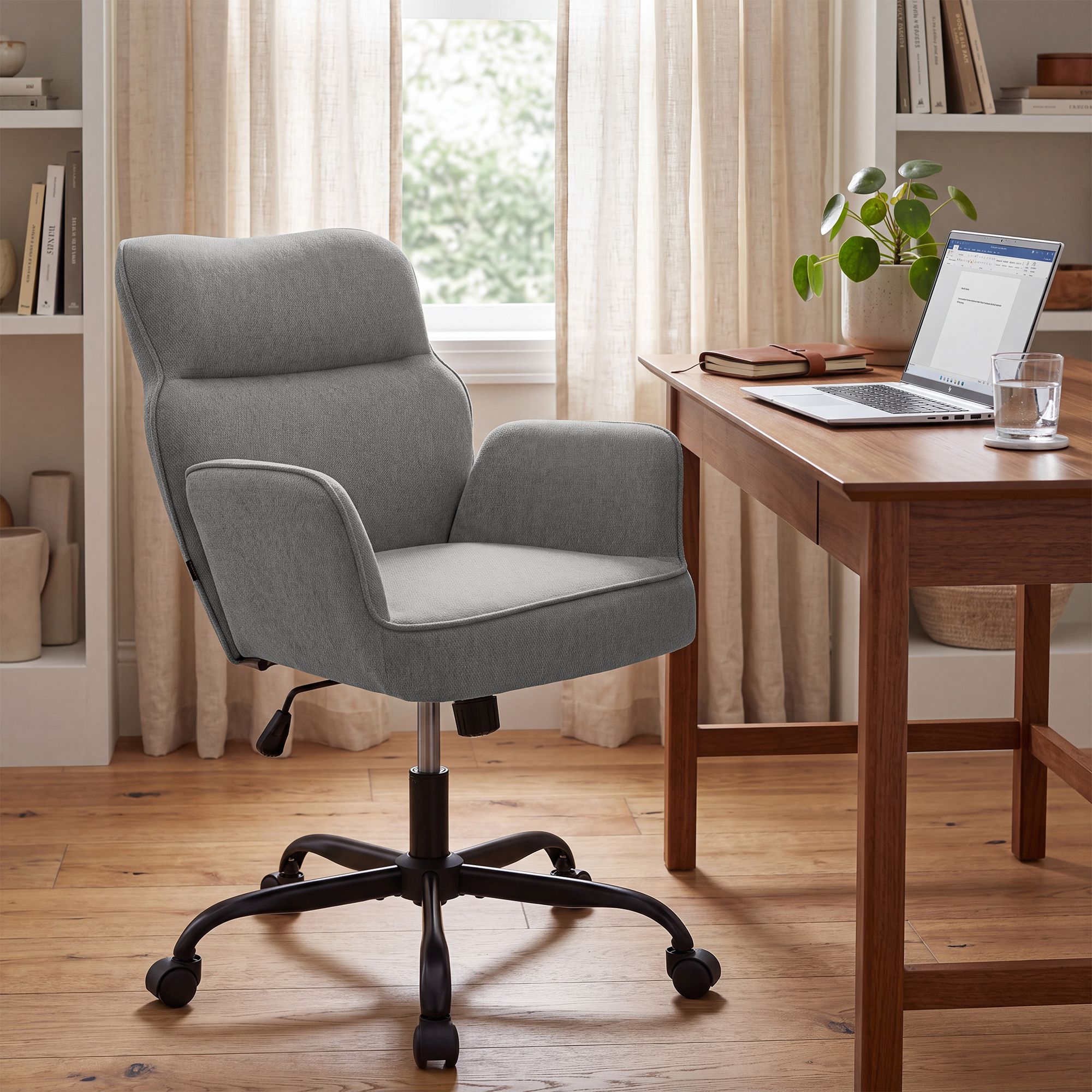 Chaise de bureau Amado en tissu