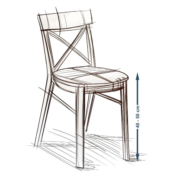 La hauteur d'assise parfaite pour votre table à manger
