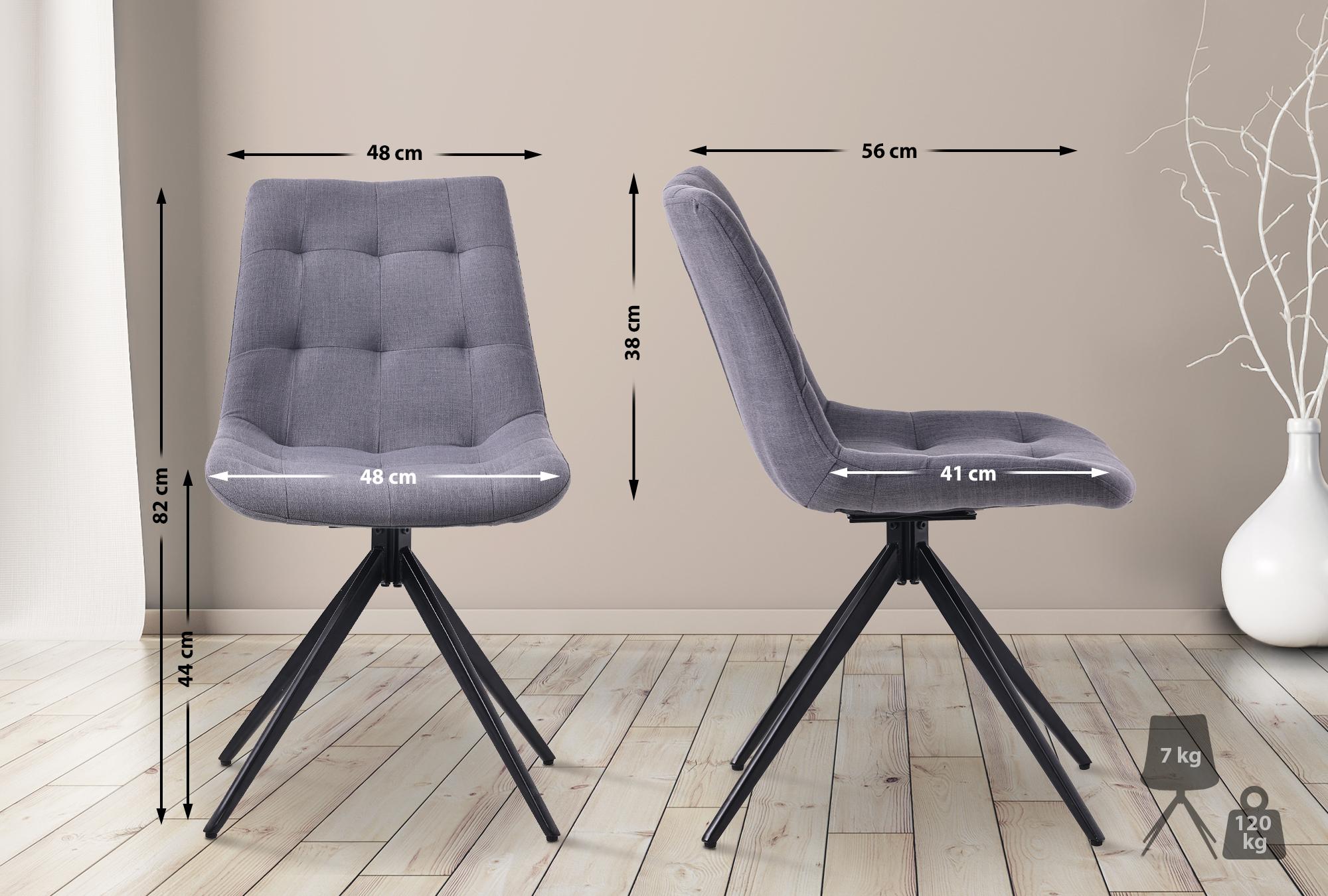 Lot de 2 chaises de salle à manger Merna