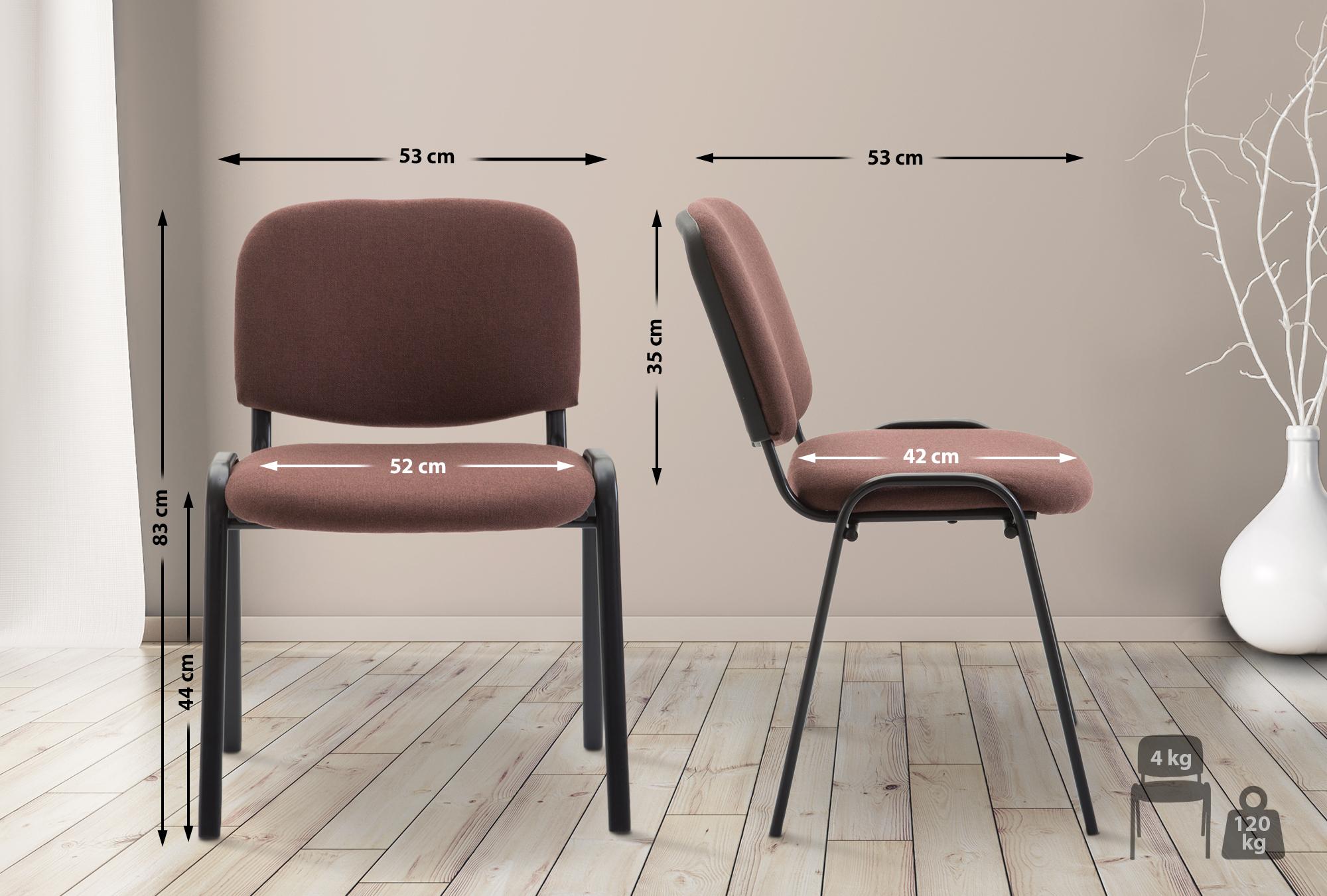 Chaise design empilable Ken V2 tissu