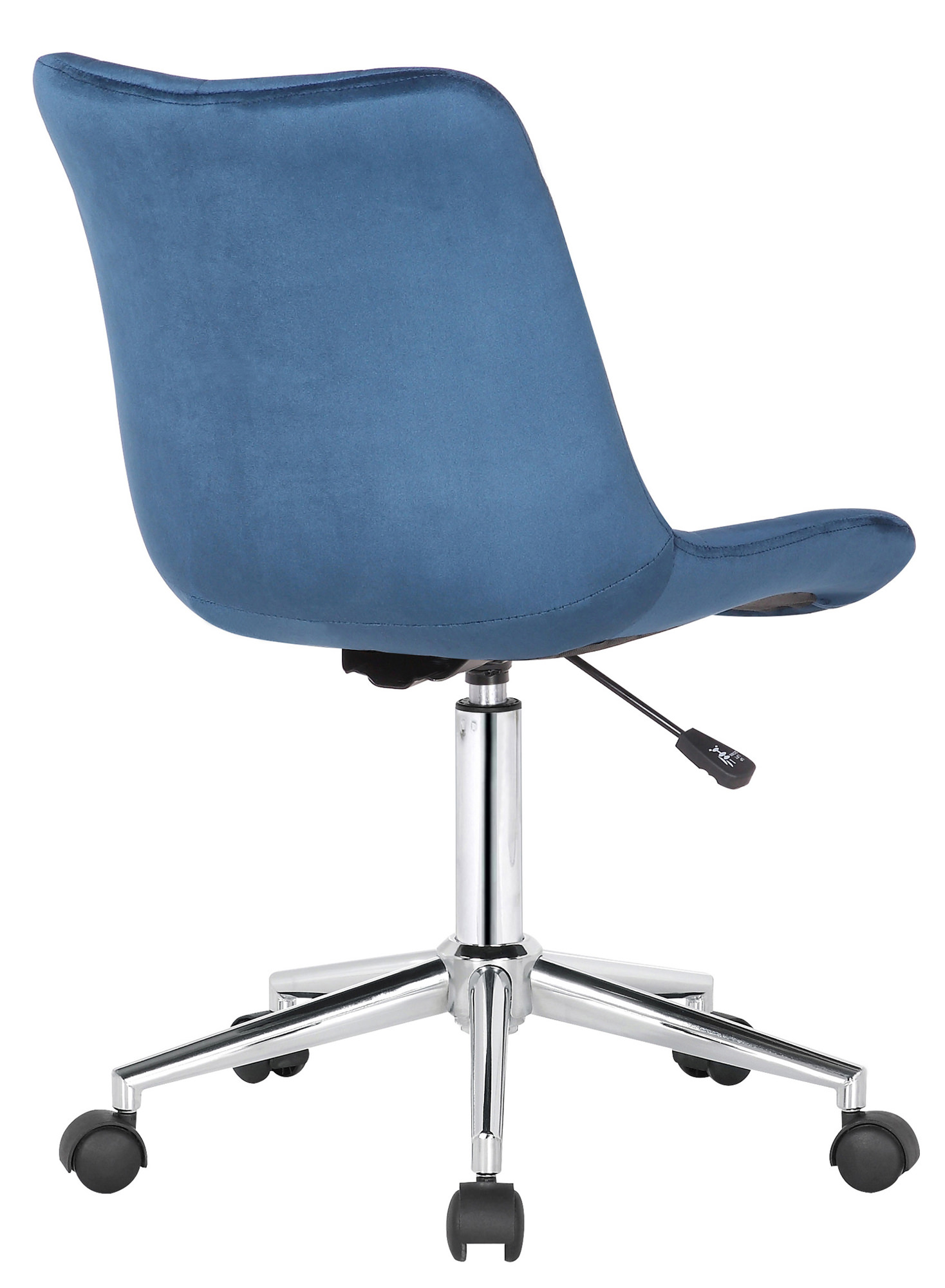 Chaise de bureau pivotant Medford en Velours avec Hauteur ajustable et Roulettes