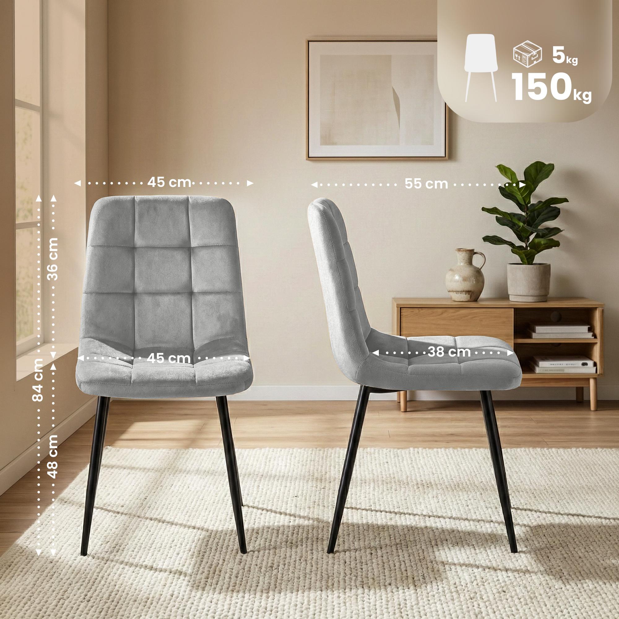 Lot de 4 chaises de salle a manger Antibes