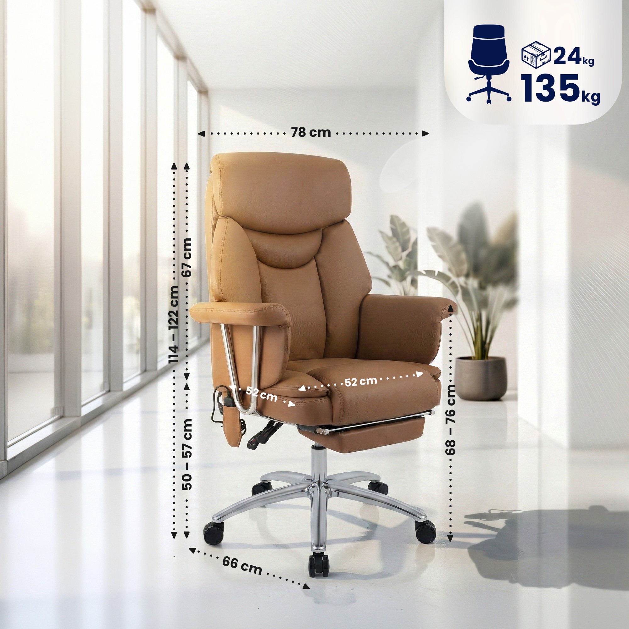 Fauteuil de bureau Dahra avec fonction massage