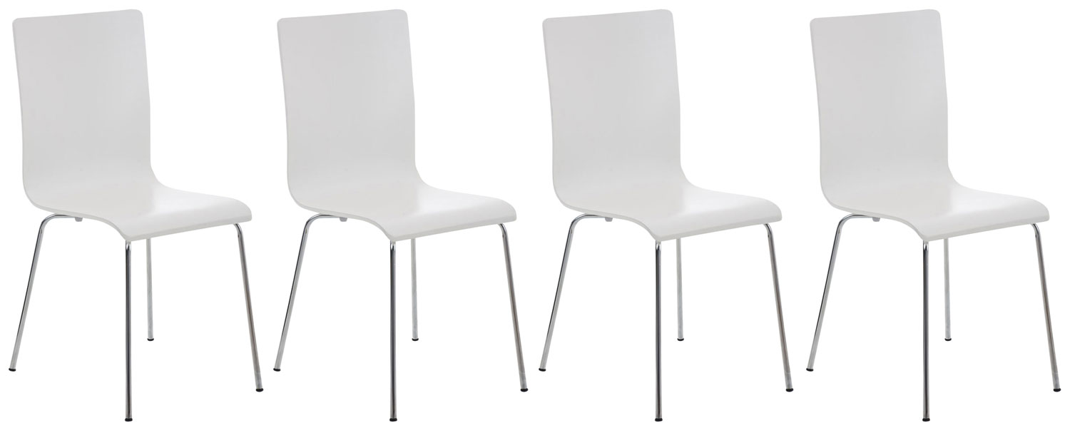 Lot de 4 chaises visiteur Pepe en bois