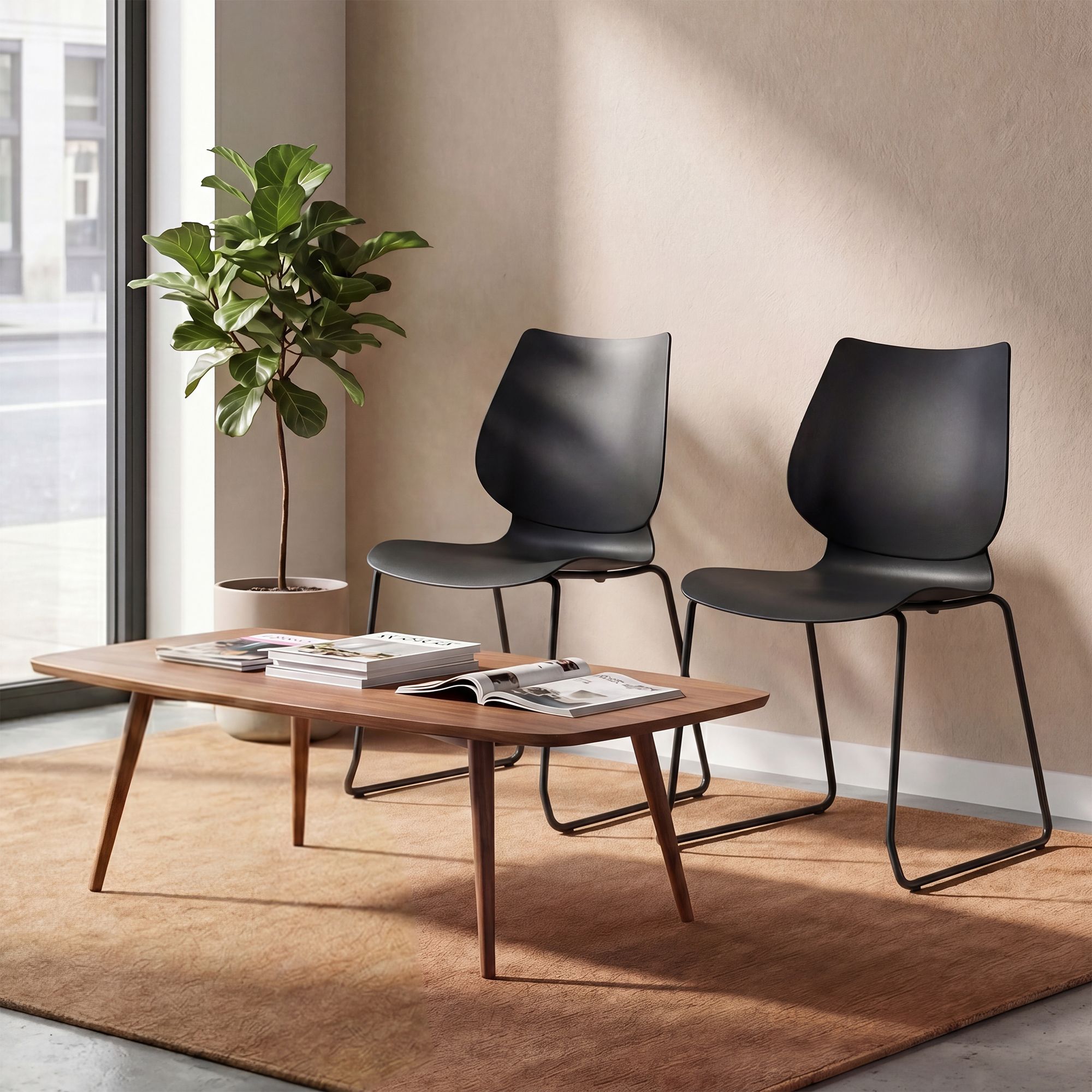 Lot de 4 chaises empilables Houma