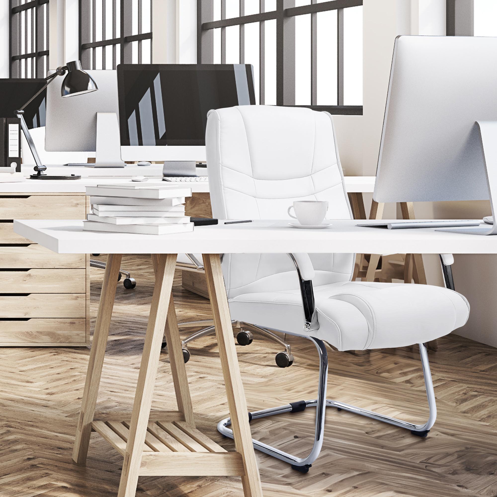 Lot de 2 Chaises Cantilever Attila en Similicuir avec accoudoirs