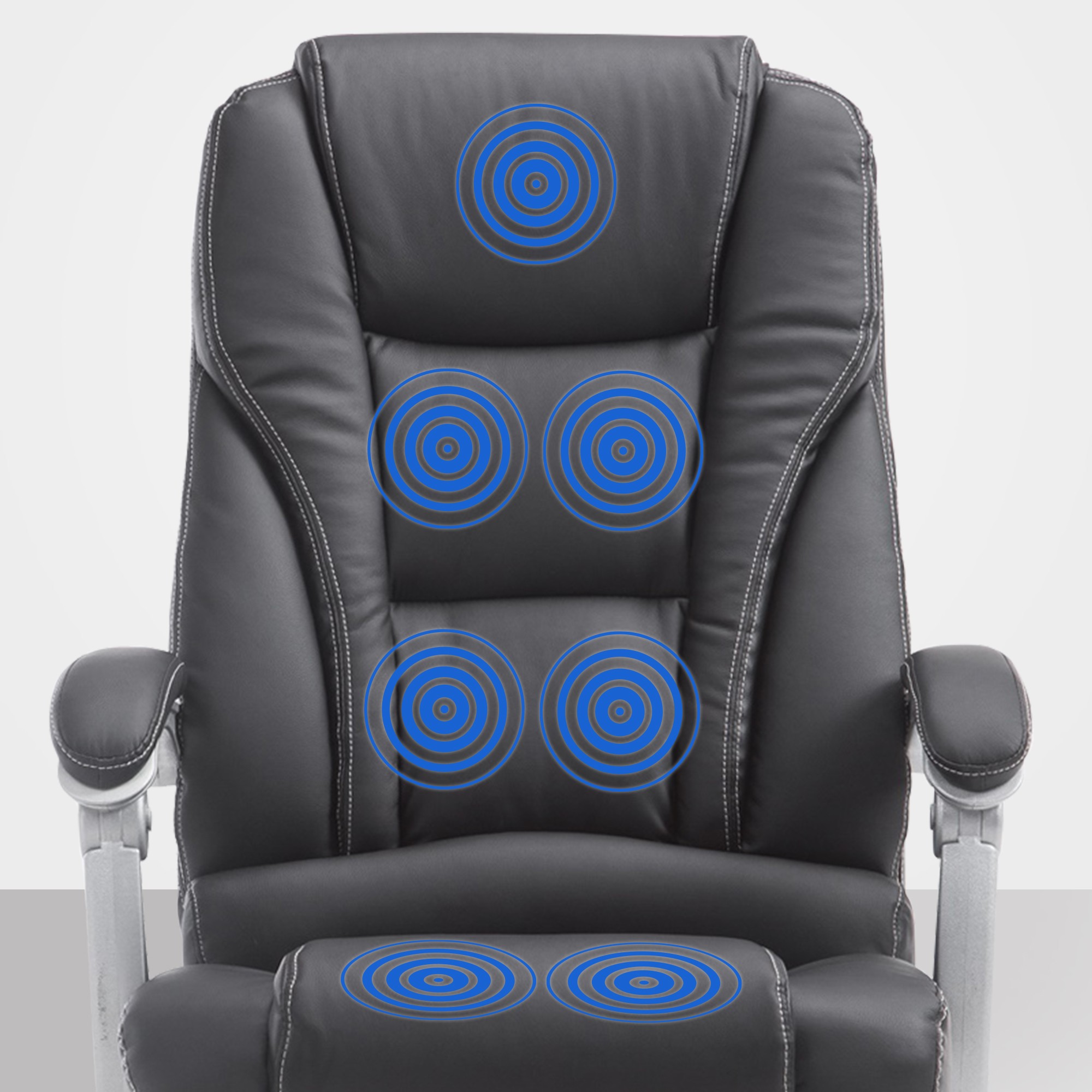 Chaise de bureau Pacific avec fonction massage simili cuir