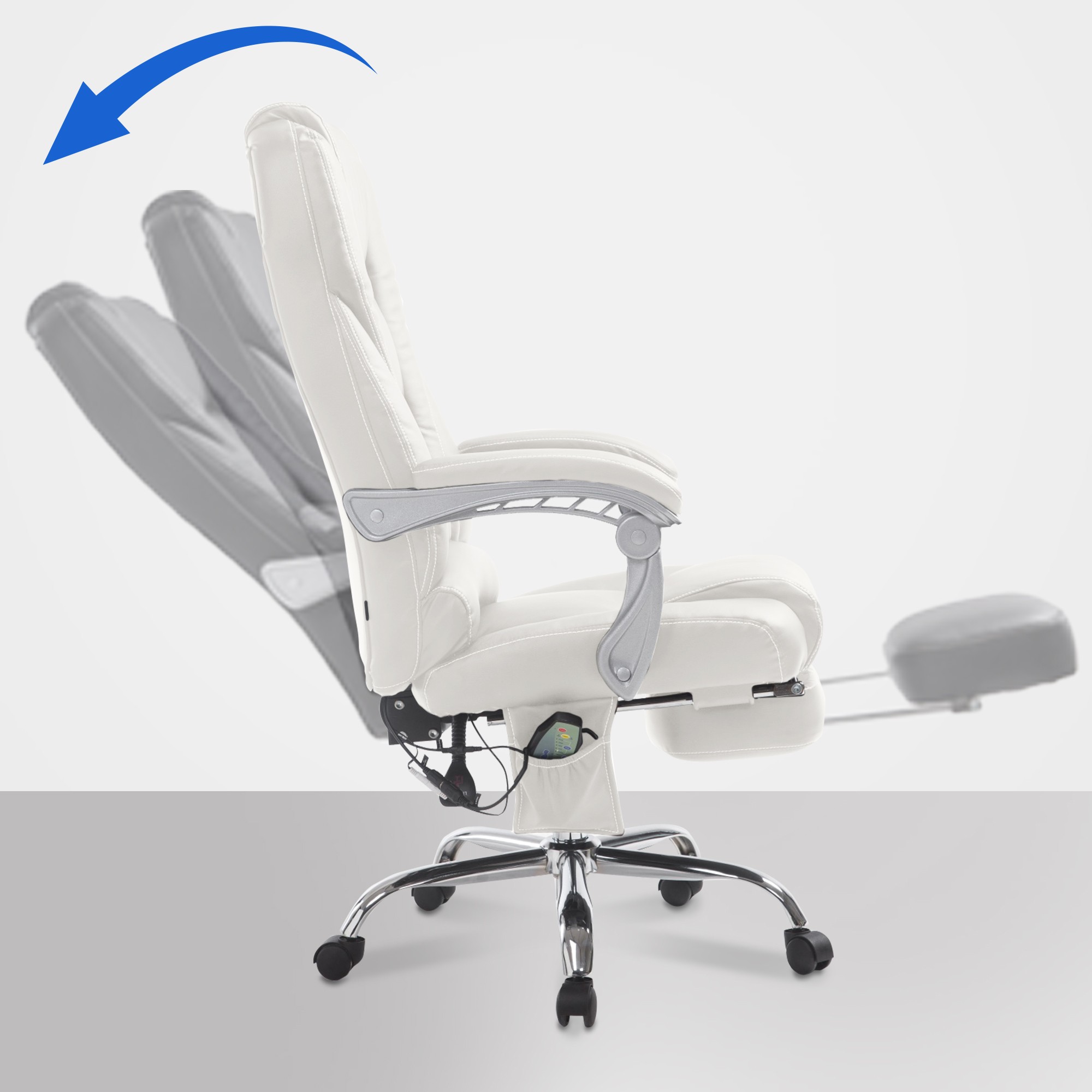 Chaise de bureau Pacific avec fonction massage simili cuir