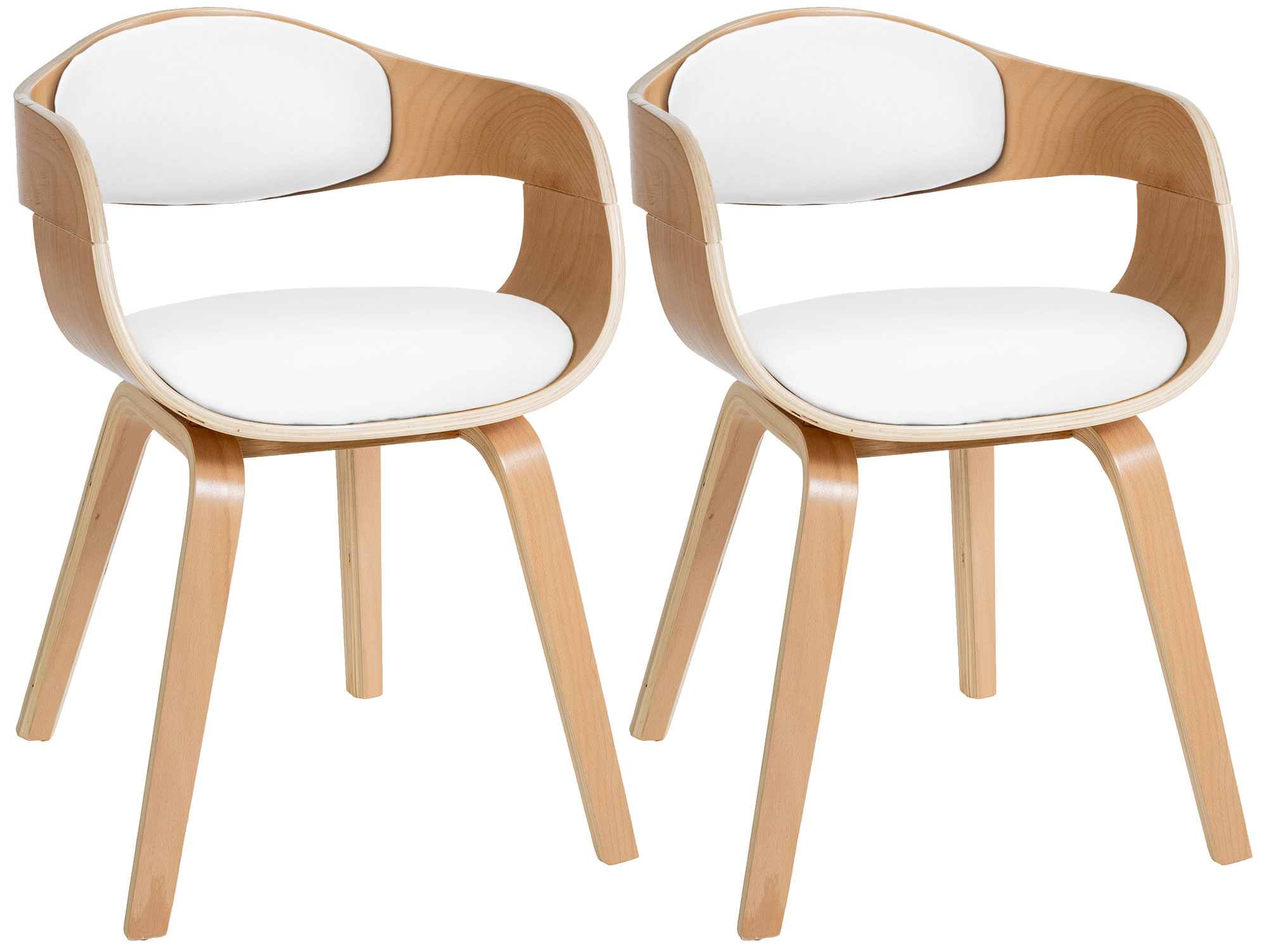 Lot de 2 chaises de salle à manger Kingston en similicuir