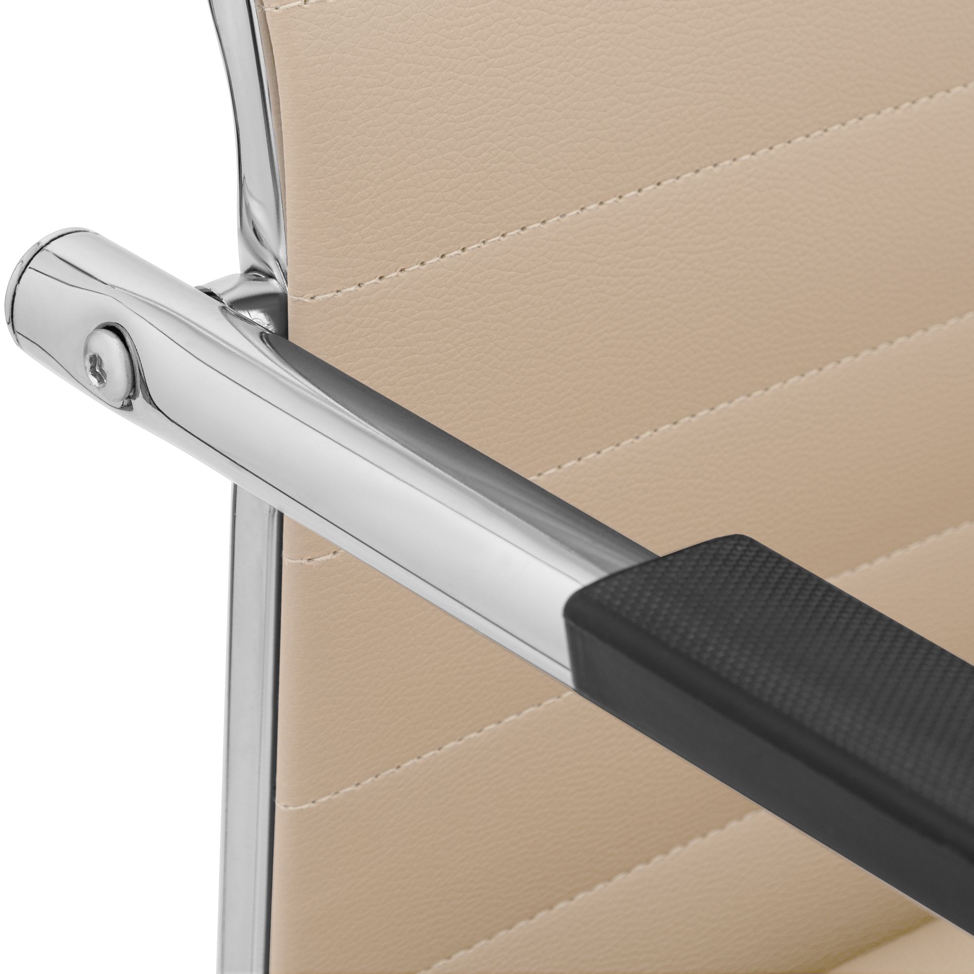 Lot de 2 chaises cantilever Hakon, aspect cuir