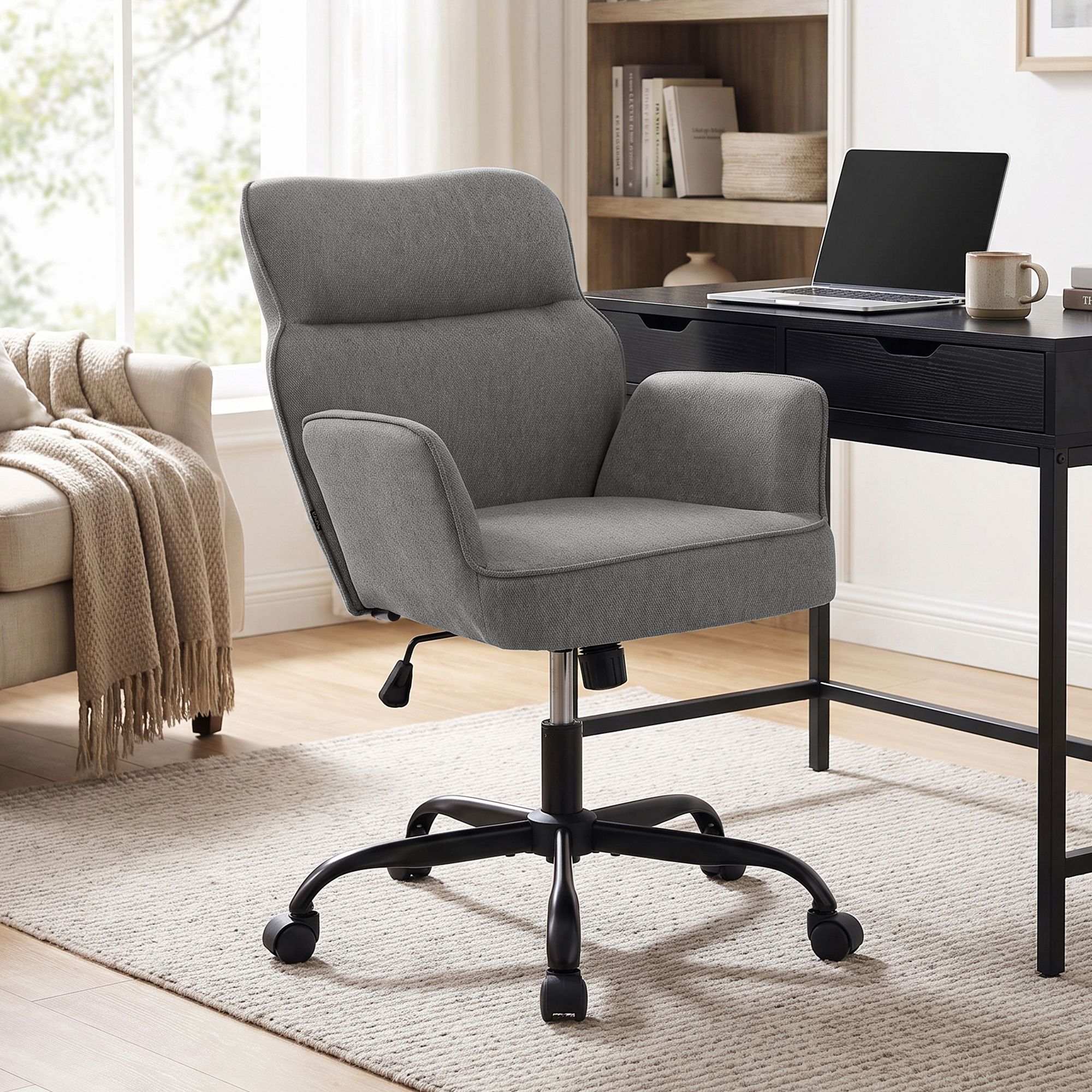 Chaise de bureau Amado en tissu