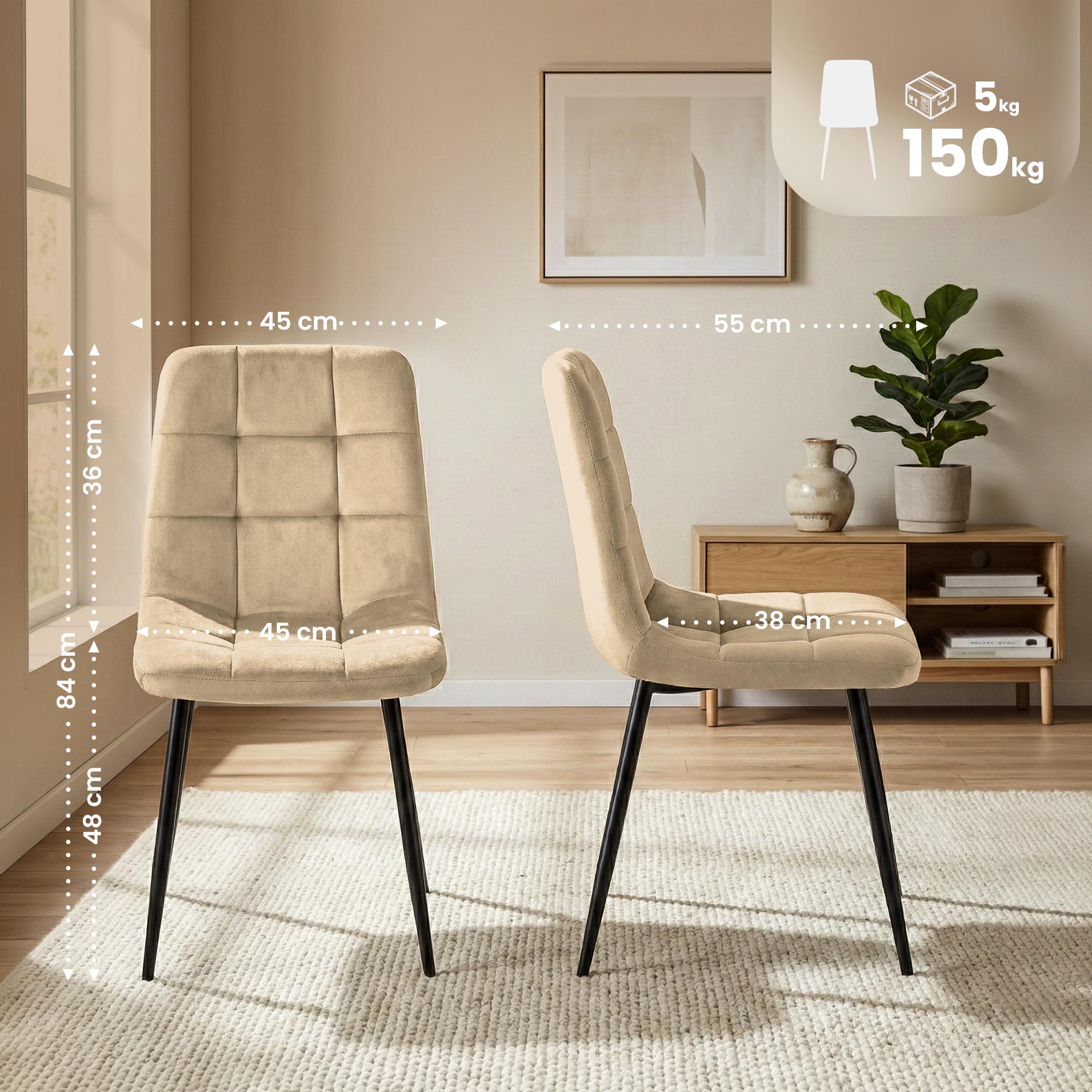 Lot de 4 chaises de salle a manger Antibes