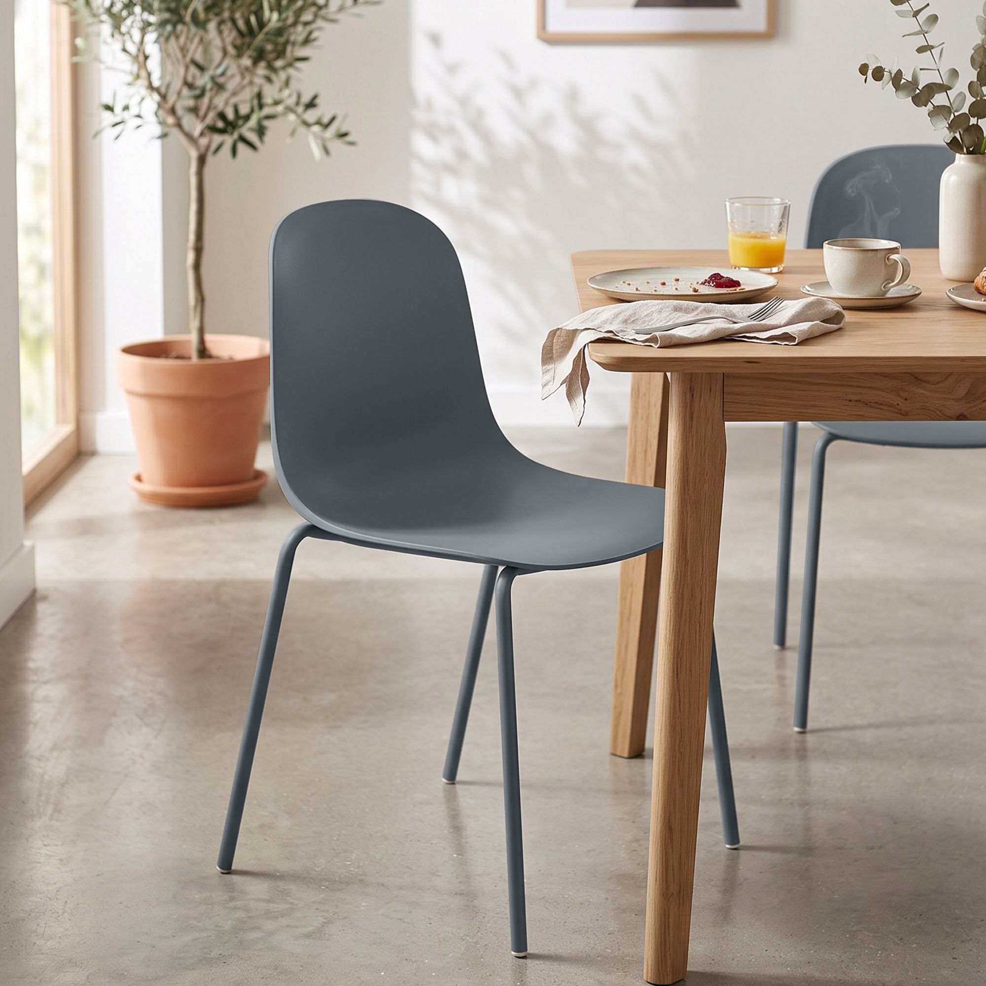 Lot de 2 chaises empilables Hardin