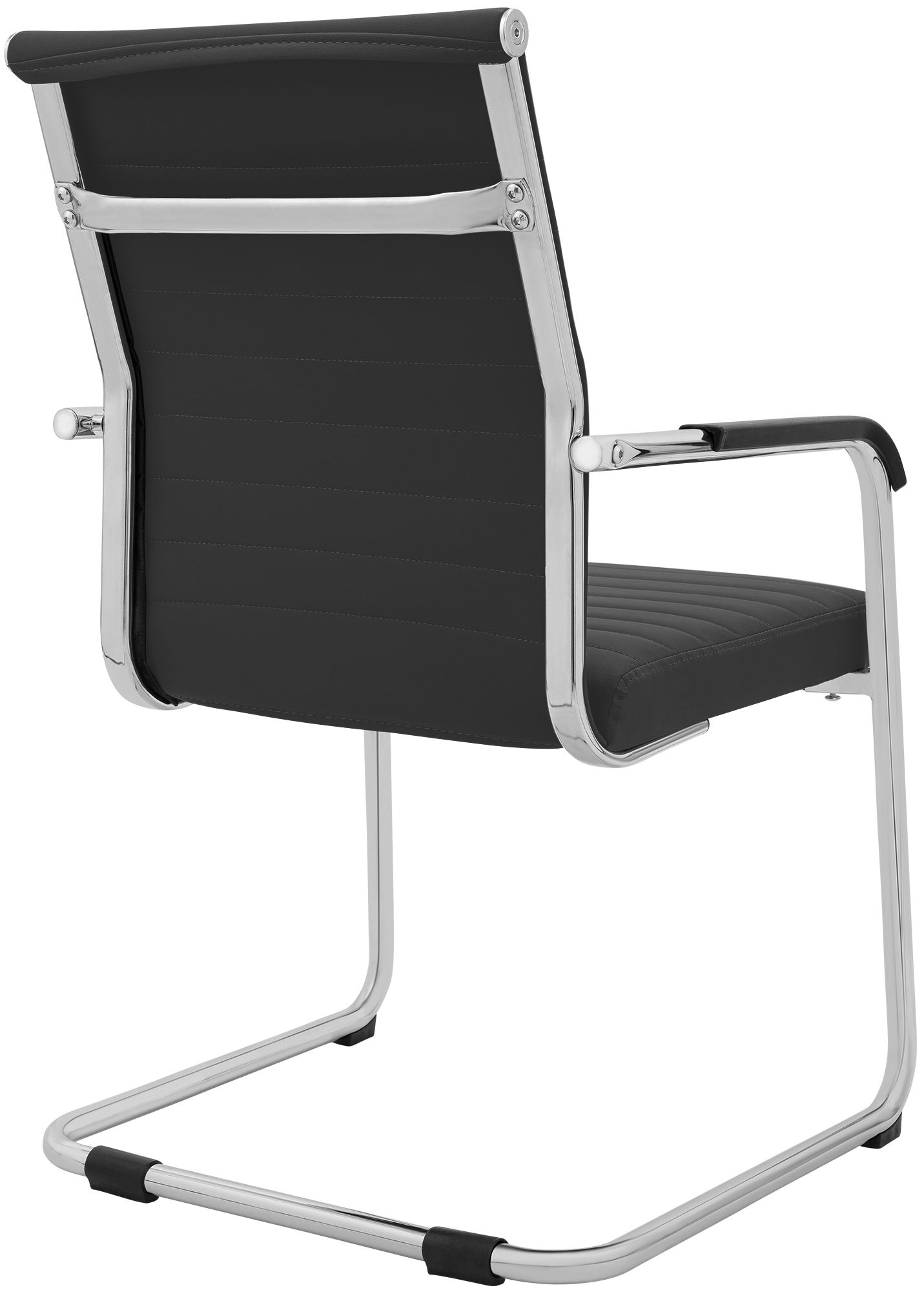 Lot de 2 chaises cantilever Hakon, aspect cuir
