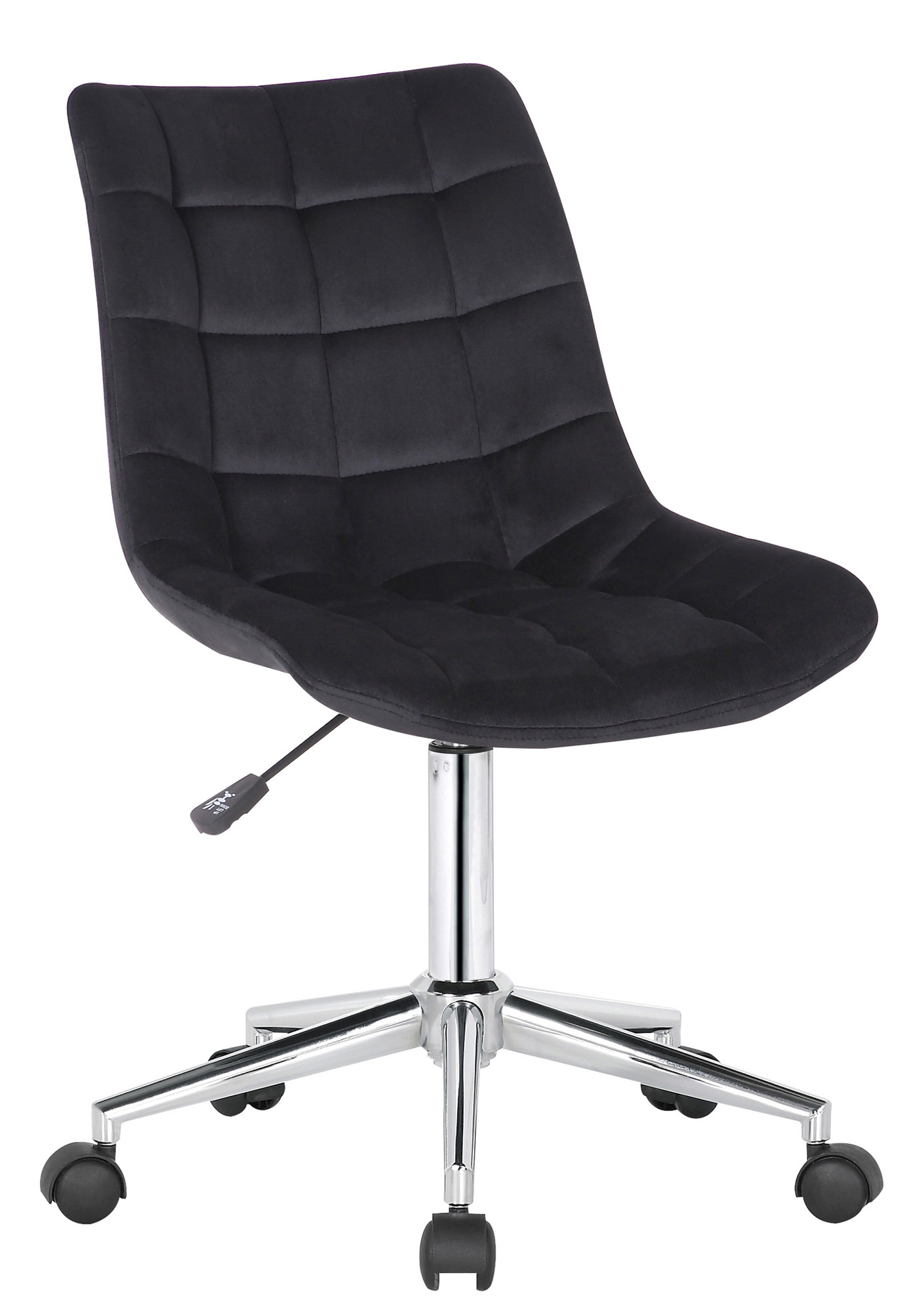 Chaise de bureau pivotant Medford en Velours avec Hauteur ajustable et Roulettes