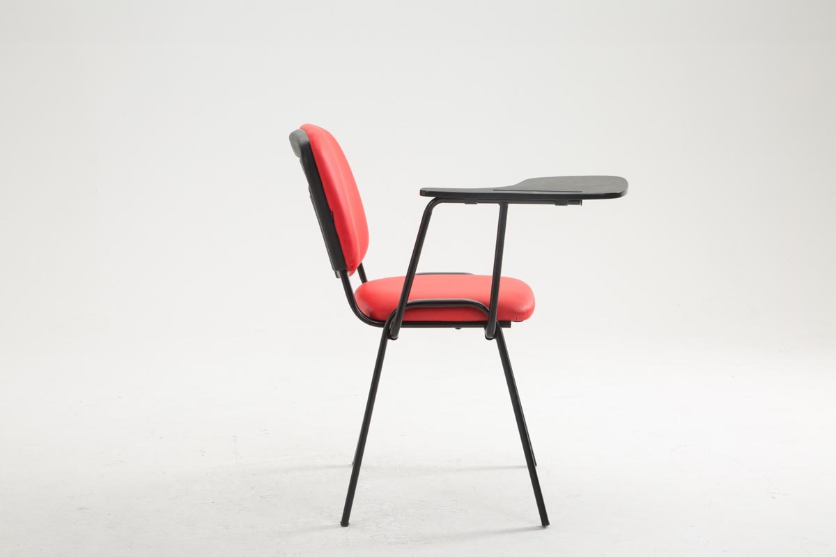 Chaise Ken en similicuir avec tablette rabattable
