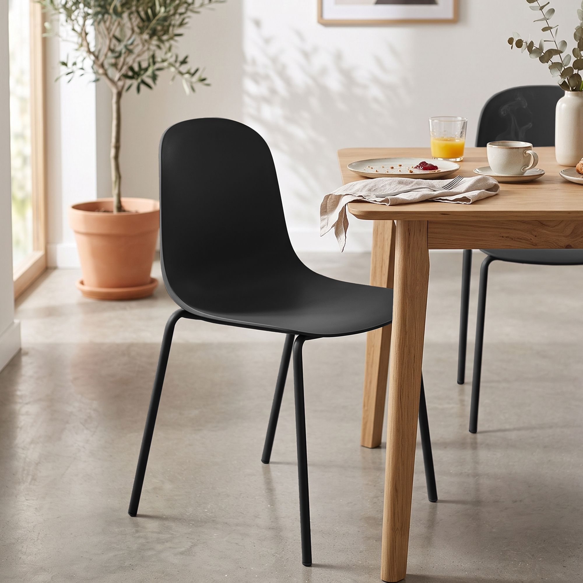 Lot de 2 chaises empilables Hardin