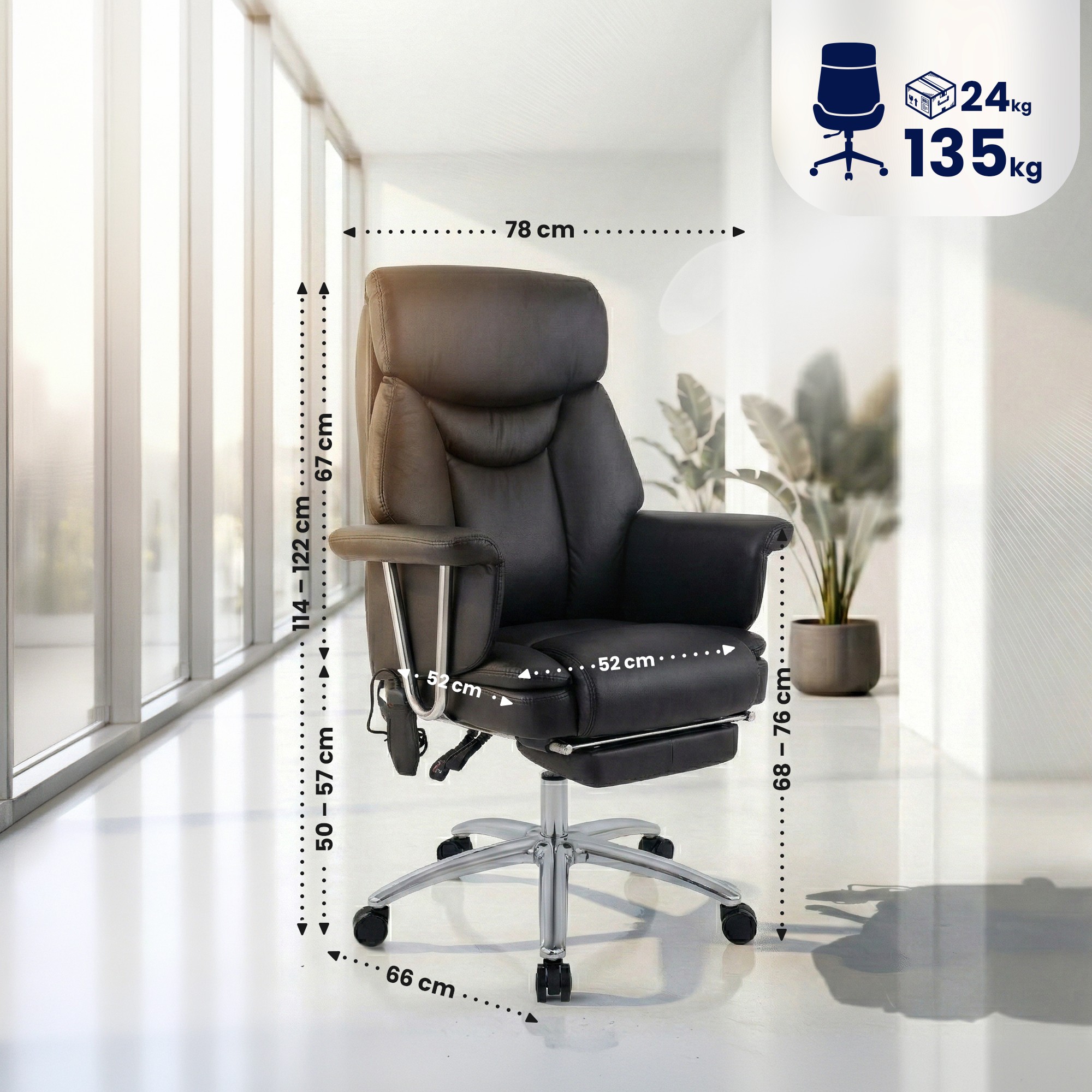 Fauteuil de bureau Dahra avec fonction massage