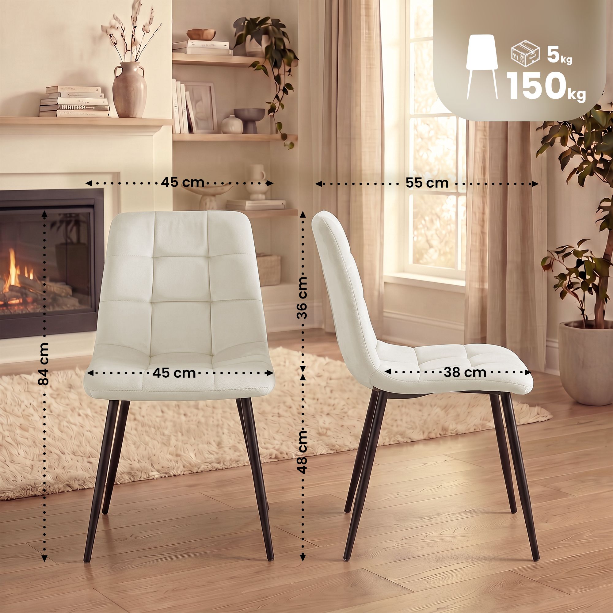 Lot de 4 chaises de salle à manger Tilde