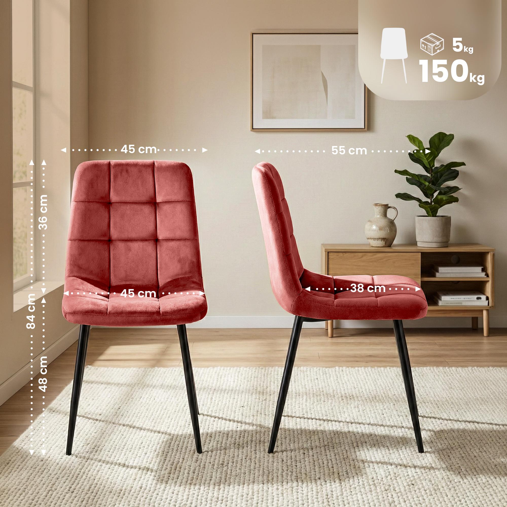Lot de 4 chaises de salle a manger Antibes