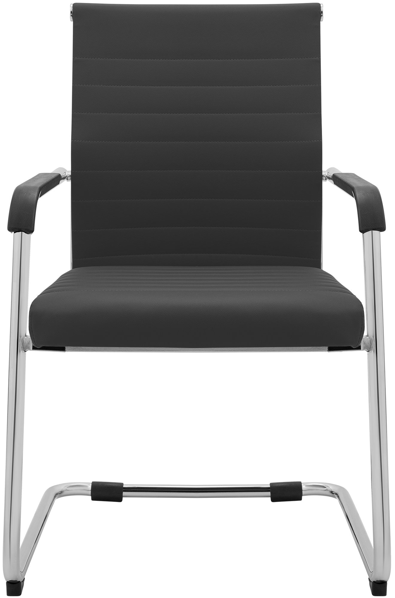 Lot de 2 chaises cantilever Hakon, aspect cuir