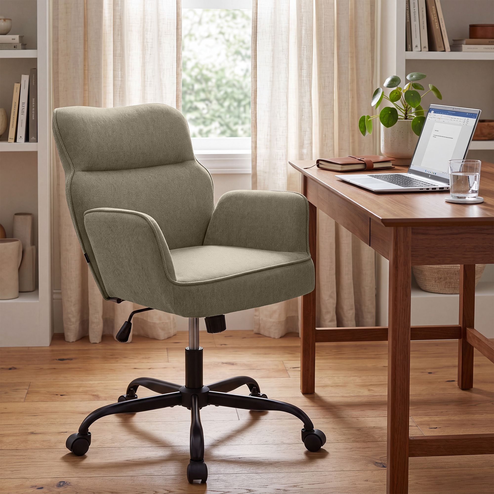 Chaise de bureau Amado en tissu
