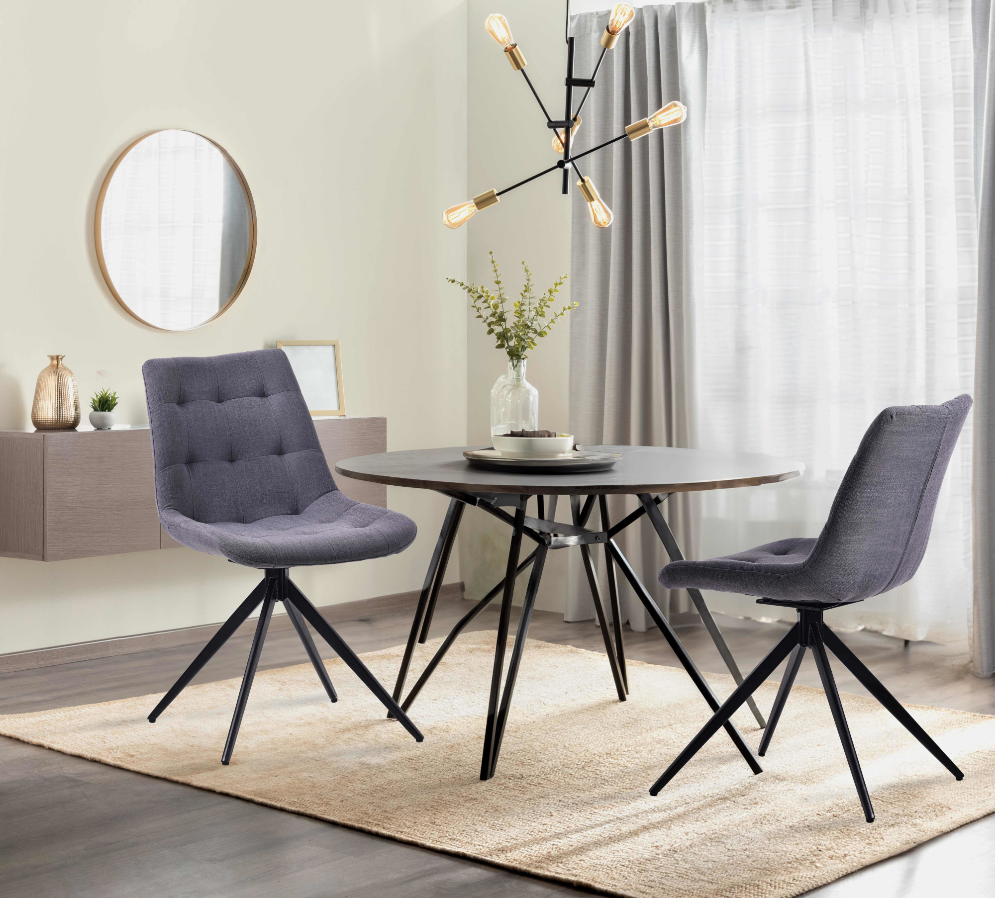 Lot de 2 chaises de salle à manger Merna
