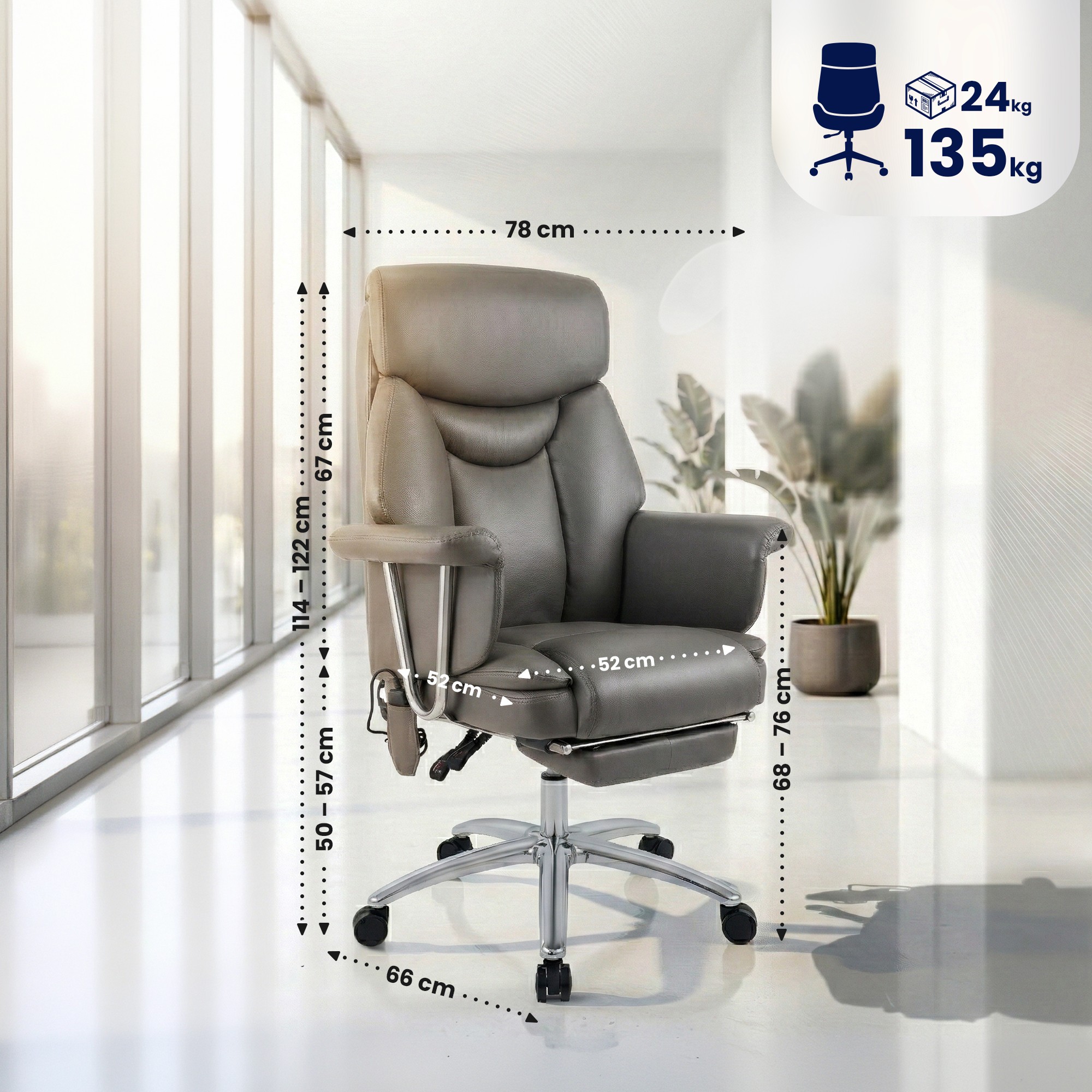 Fauteuil de bureau Dahra avec fonction massage