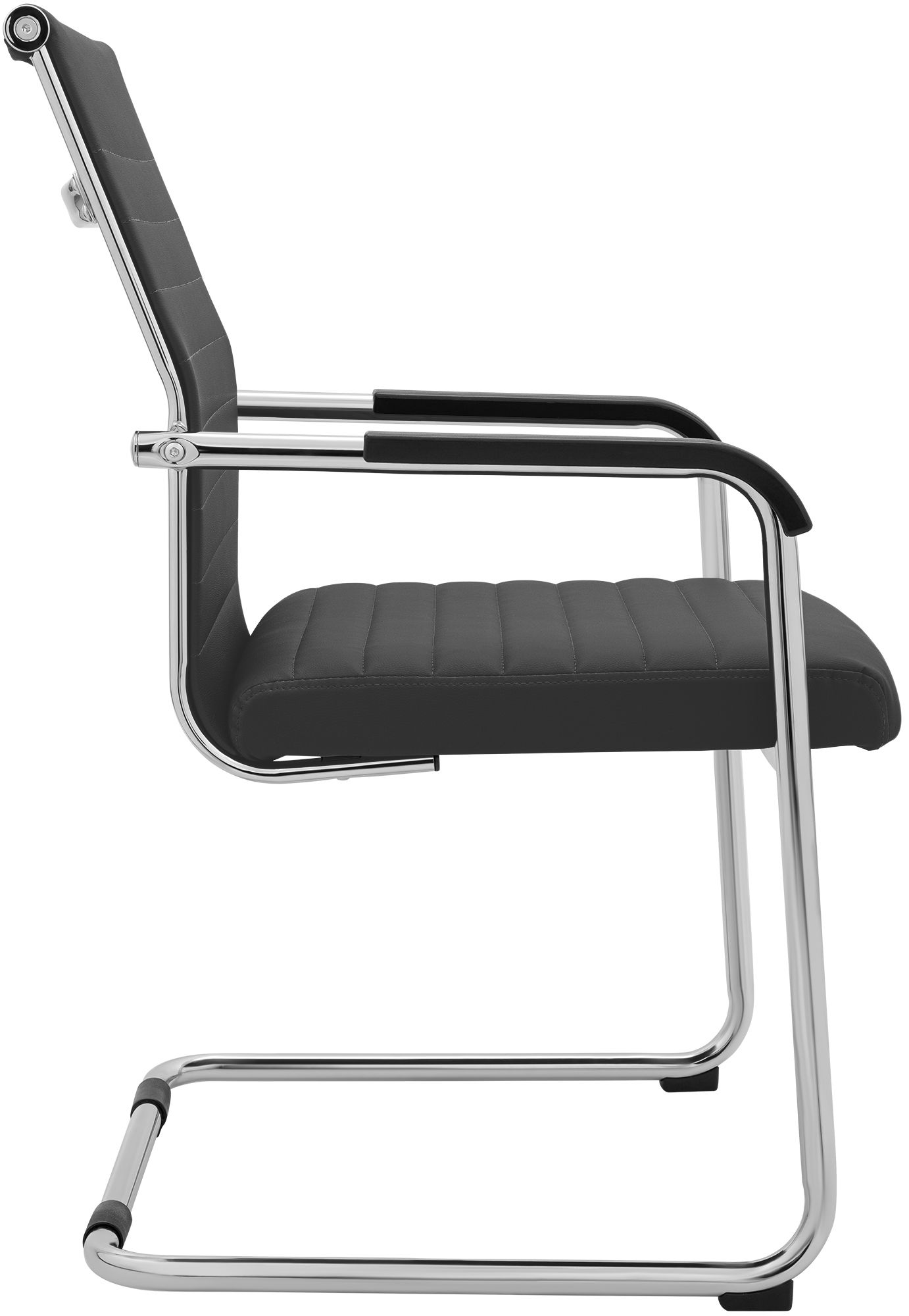 Lot de 2 chaises cantilever Hakon, aspect cuir