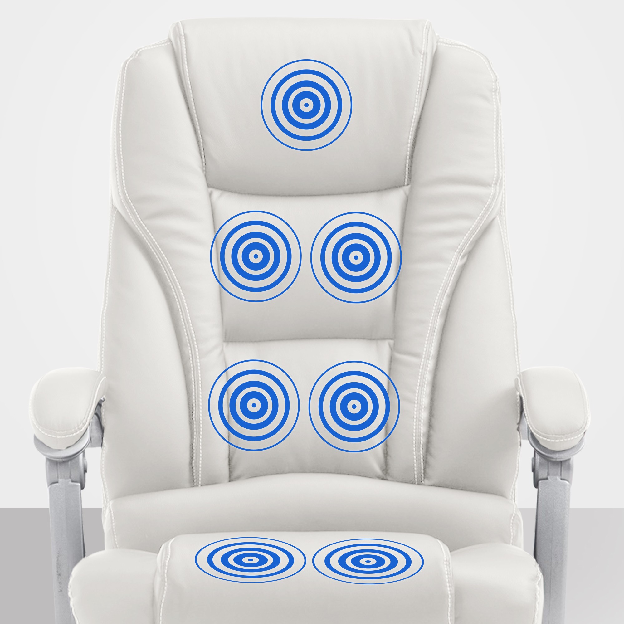 Chaise de bureau Pacific avec fonction massage simili cuir