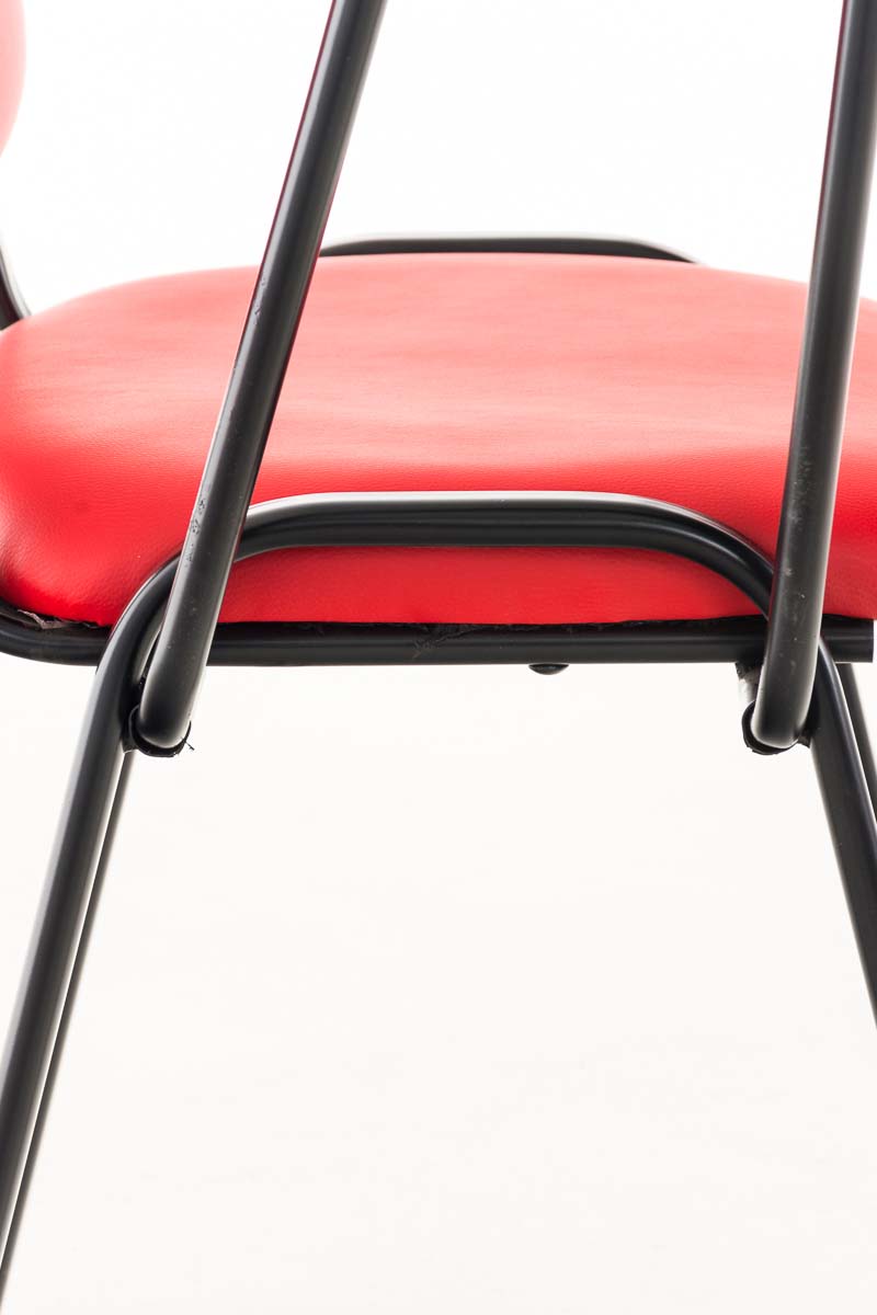 Chaise Ken en similicuir avec tablette rabattable
