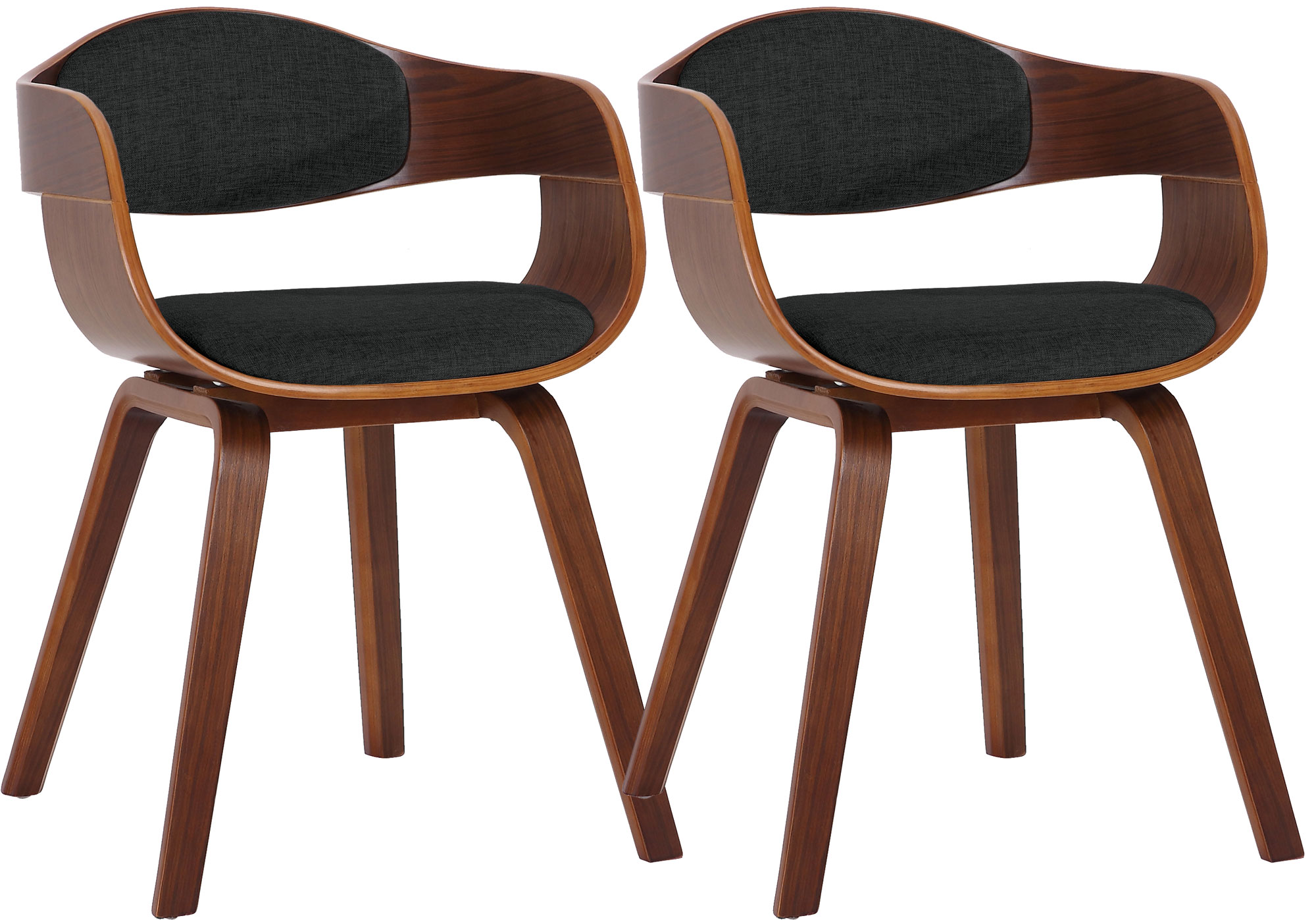 Lot de 2 chaises de salle à manger Kingston en Tissu