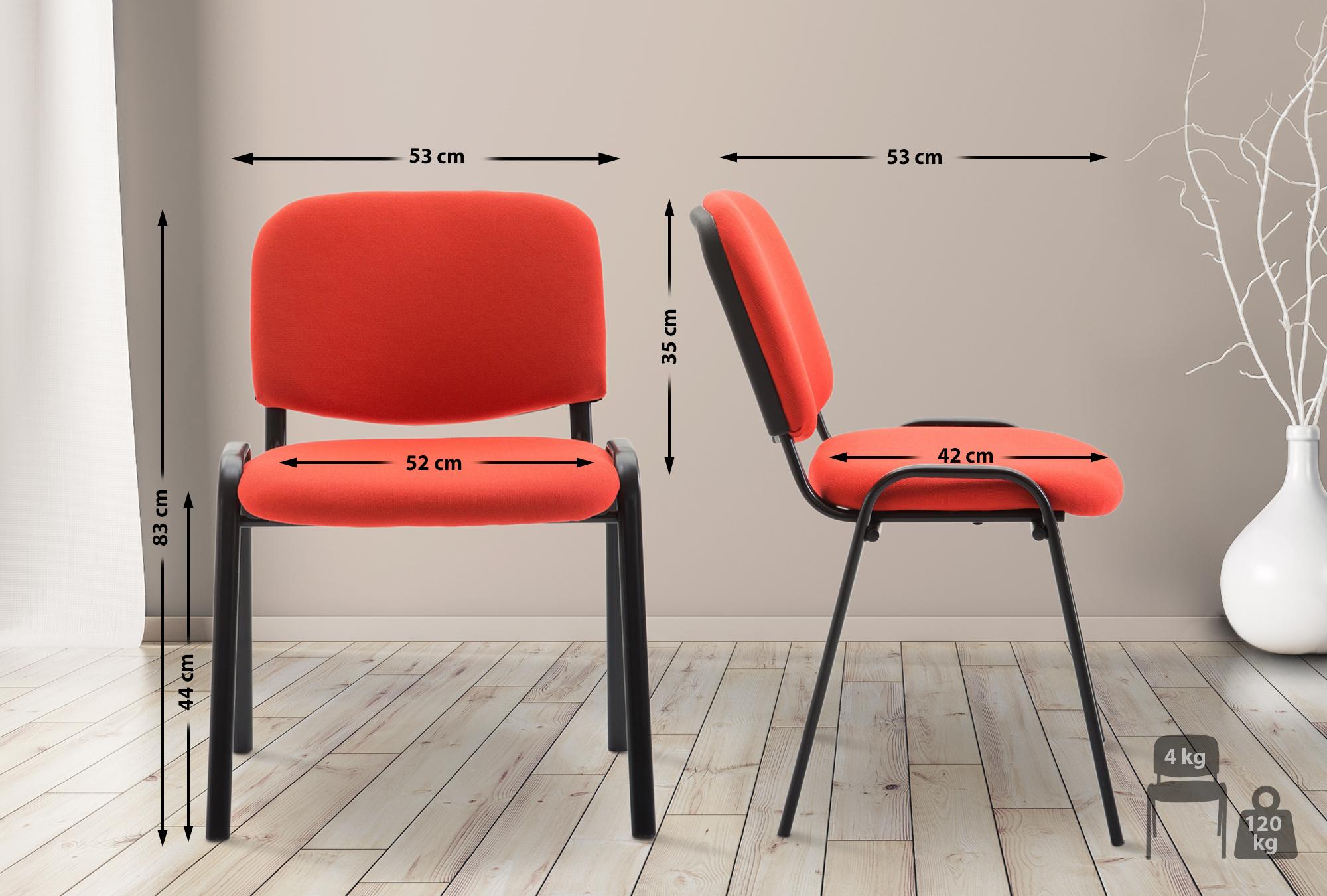 Chaise design empilable Ken V2 tissu