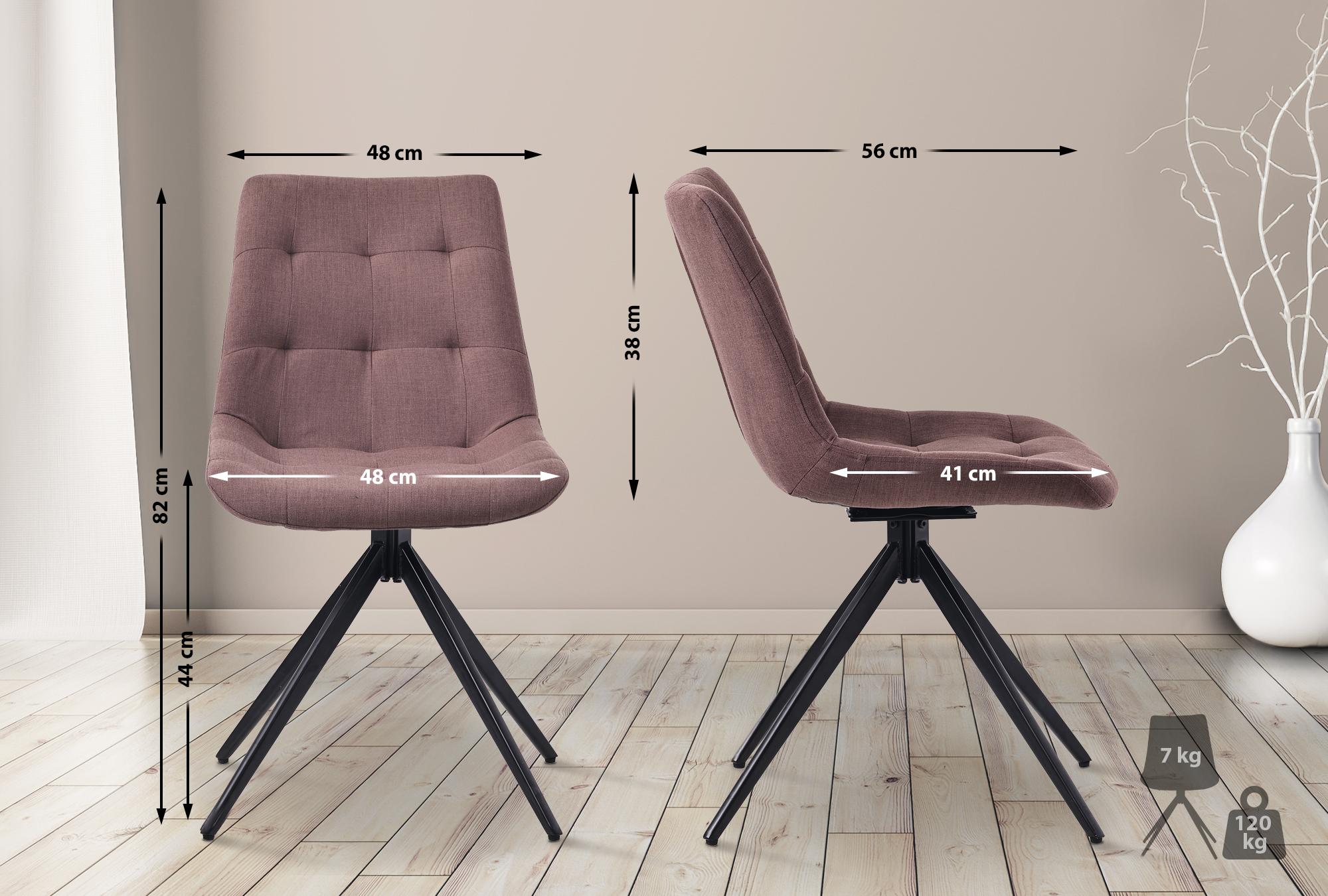 Lot de 2 chaises de salle à manger Merna