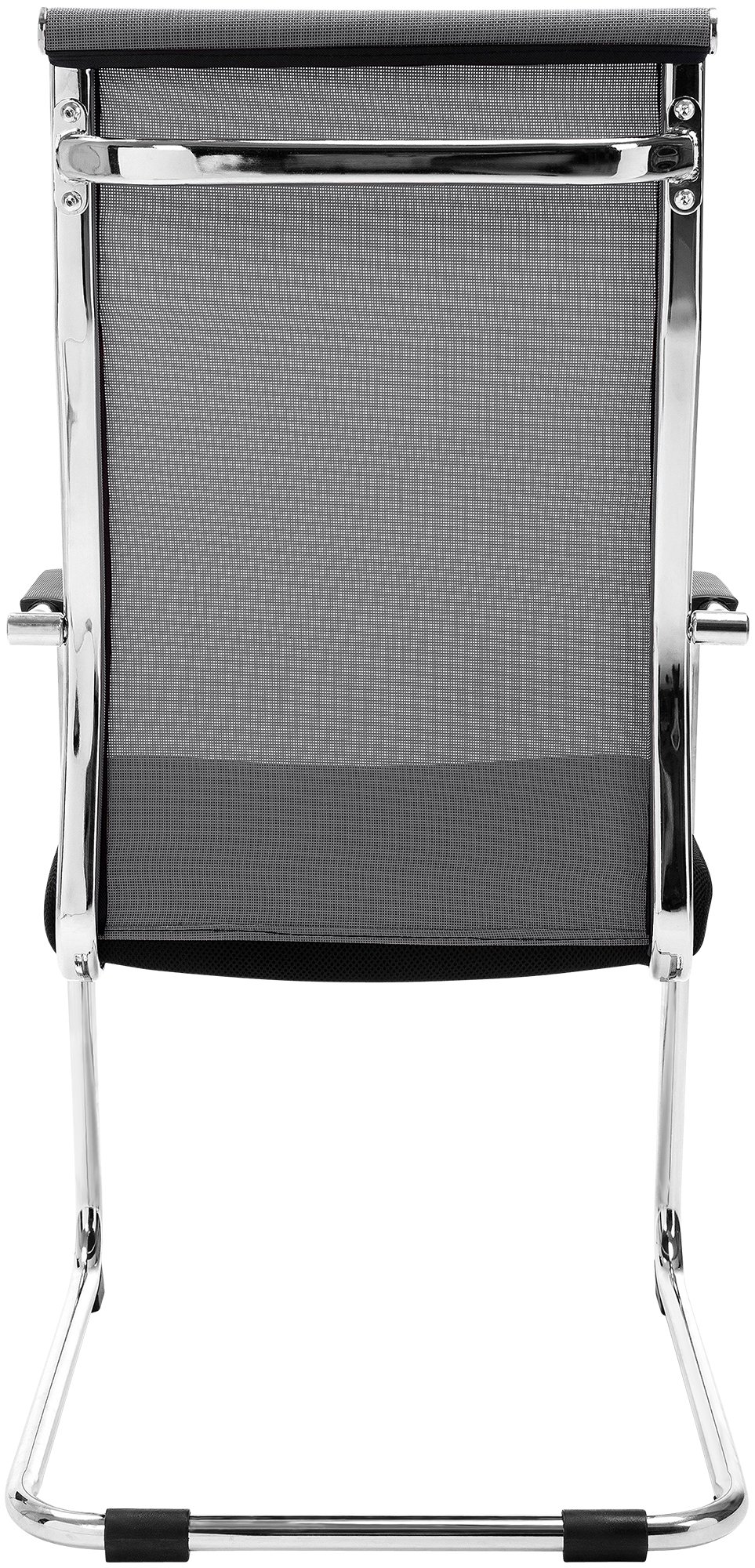 Chaise cantilever Brenda avec revétement en maille et Pied luge en métal