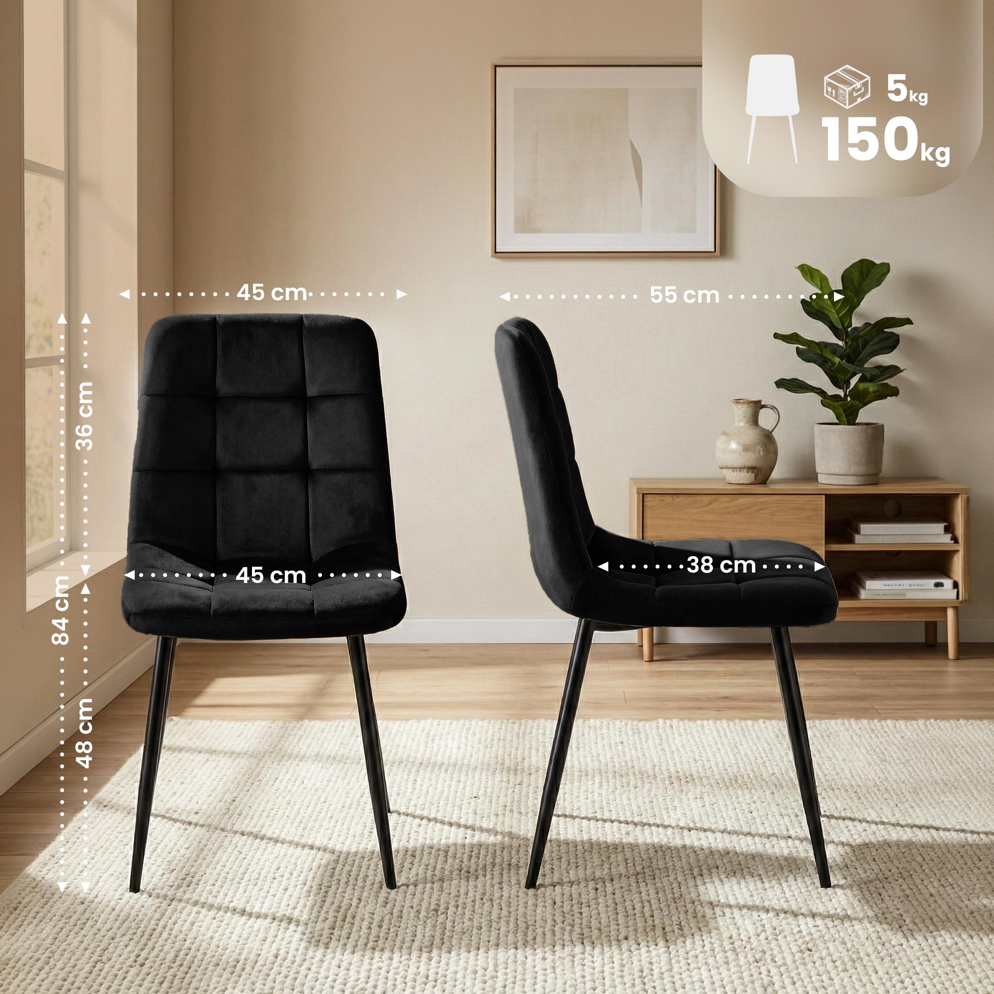 Lot de 4 chaises de salle a manger Antibes
